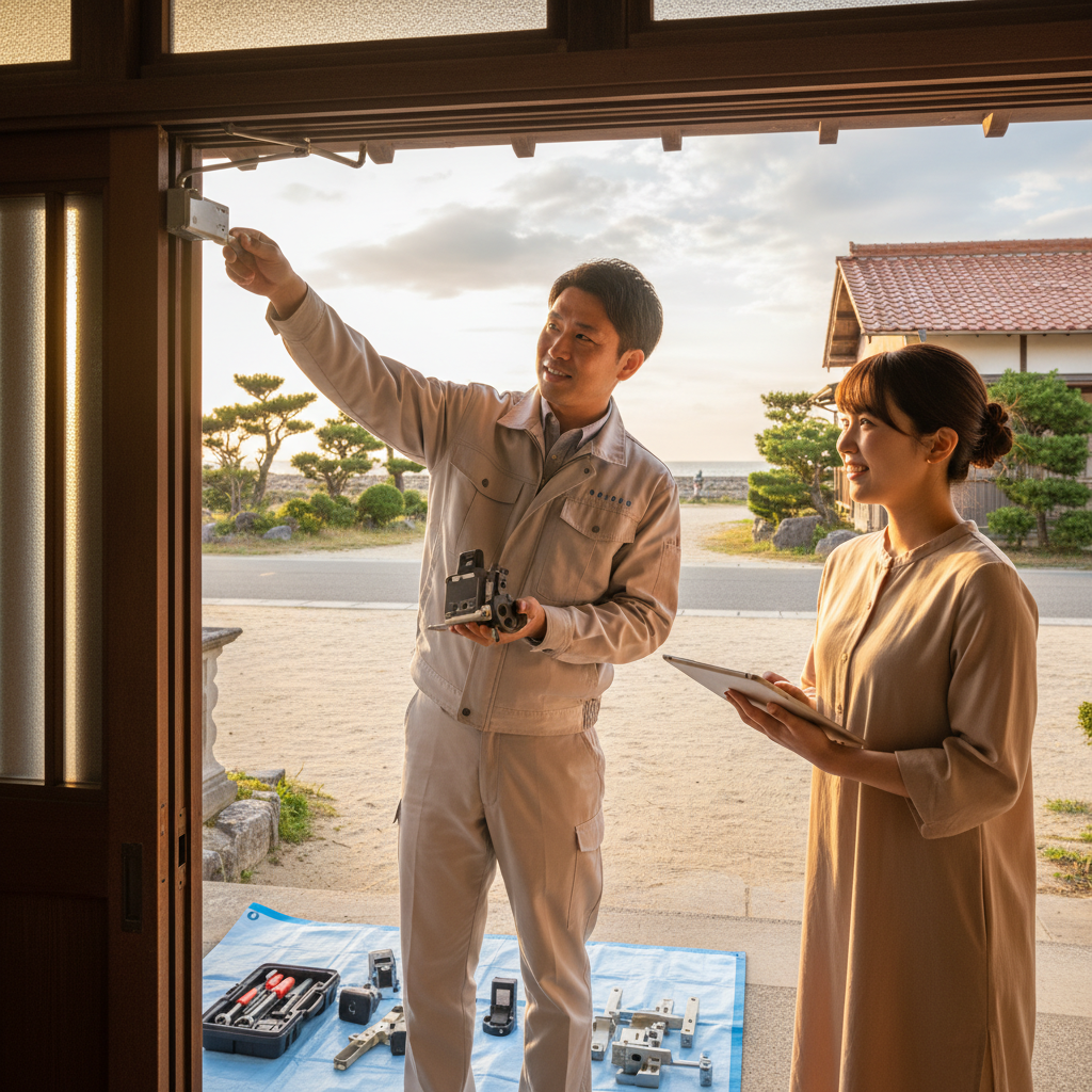 千葉県九十九里町 ドアクローザー交換の料金相場、事例と依頼の流れ