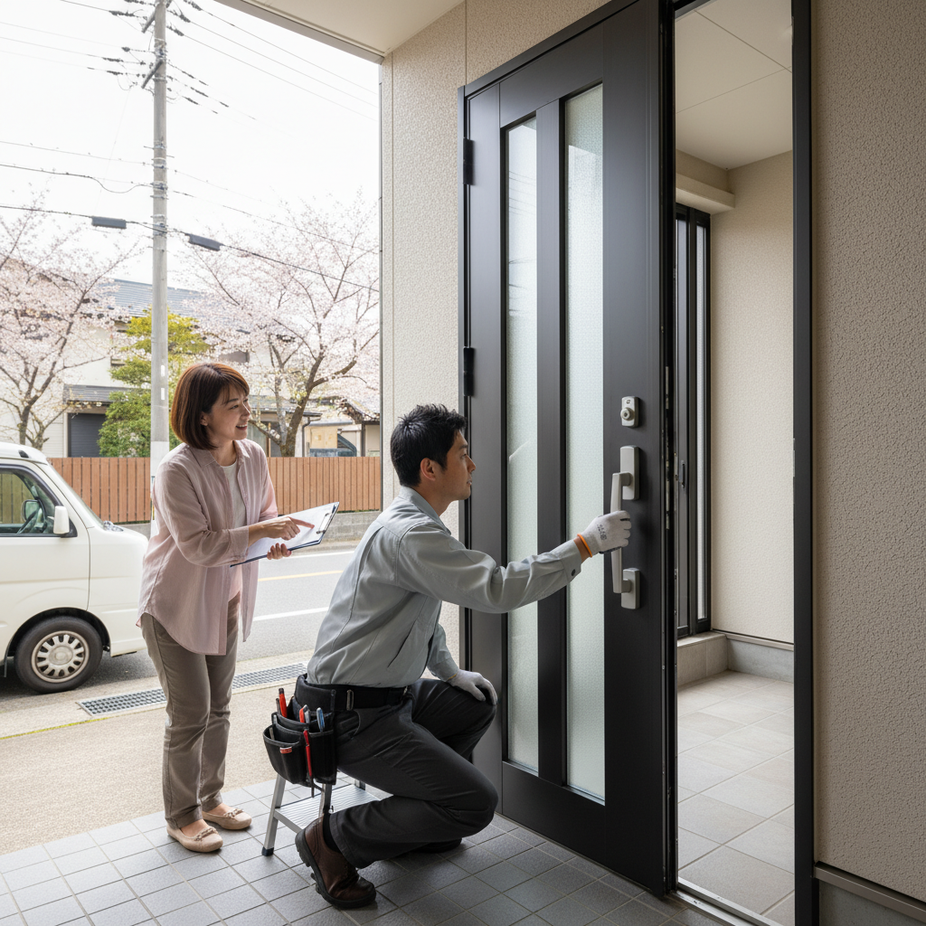 千葉県富里市でのドアクローザー交換の料金相場、事例、依頼の流れ