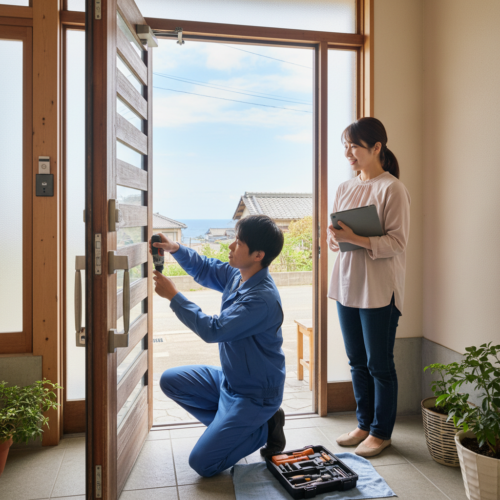 千葉県銚子市 ドアクローザー交換の料金相場、事例、依頼の流れ