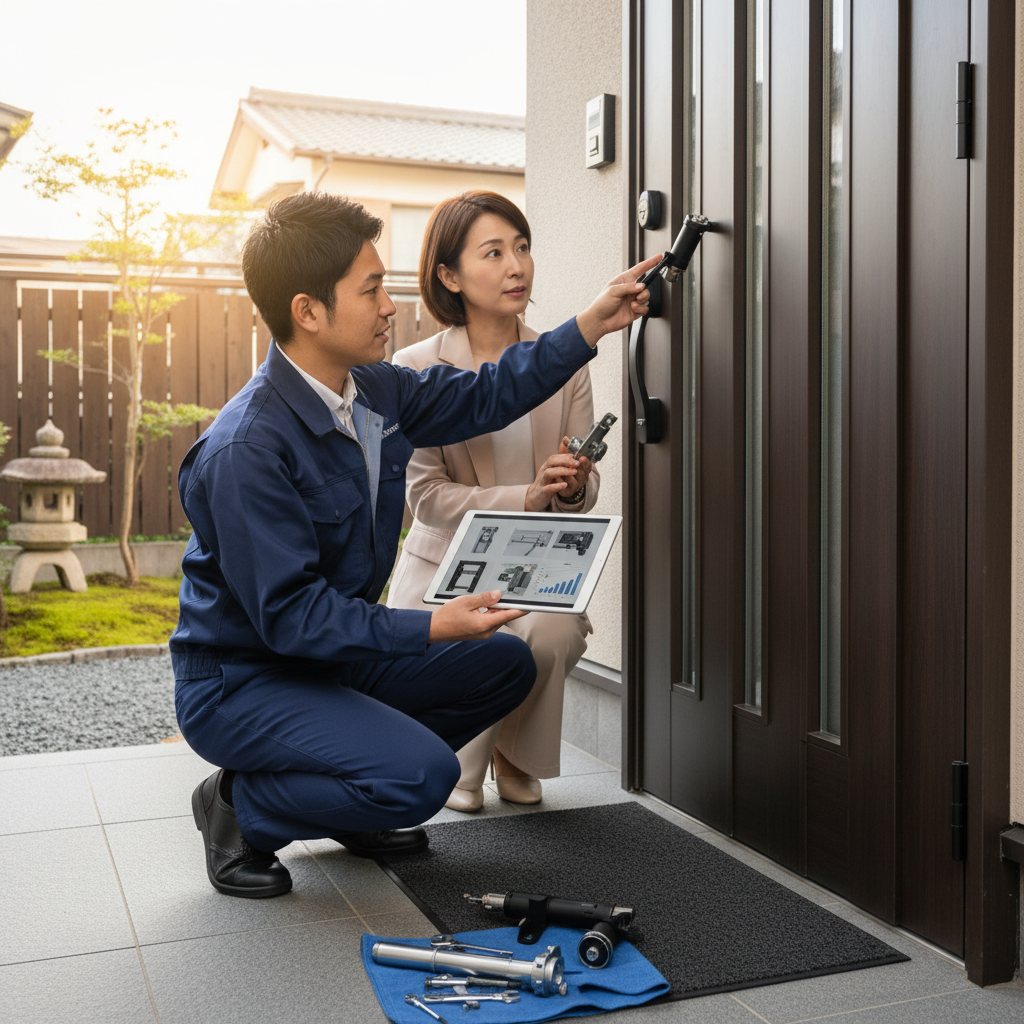 料金相場、交換事例、依頼の流れ(埼玉県 川島町 ドアクローザー交換)