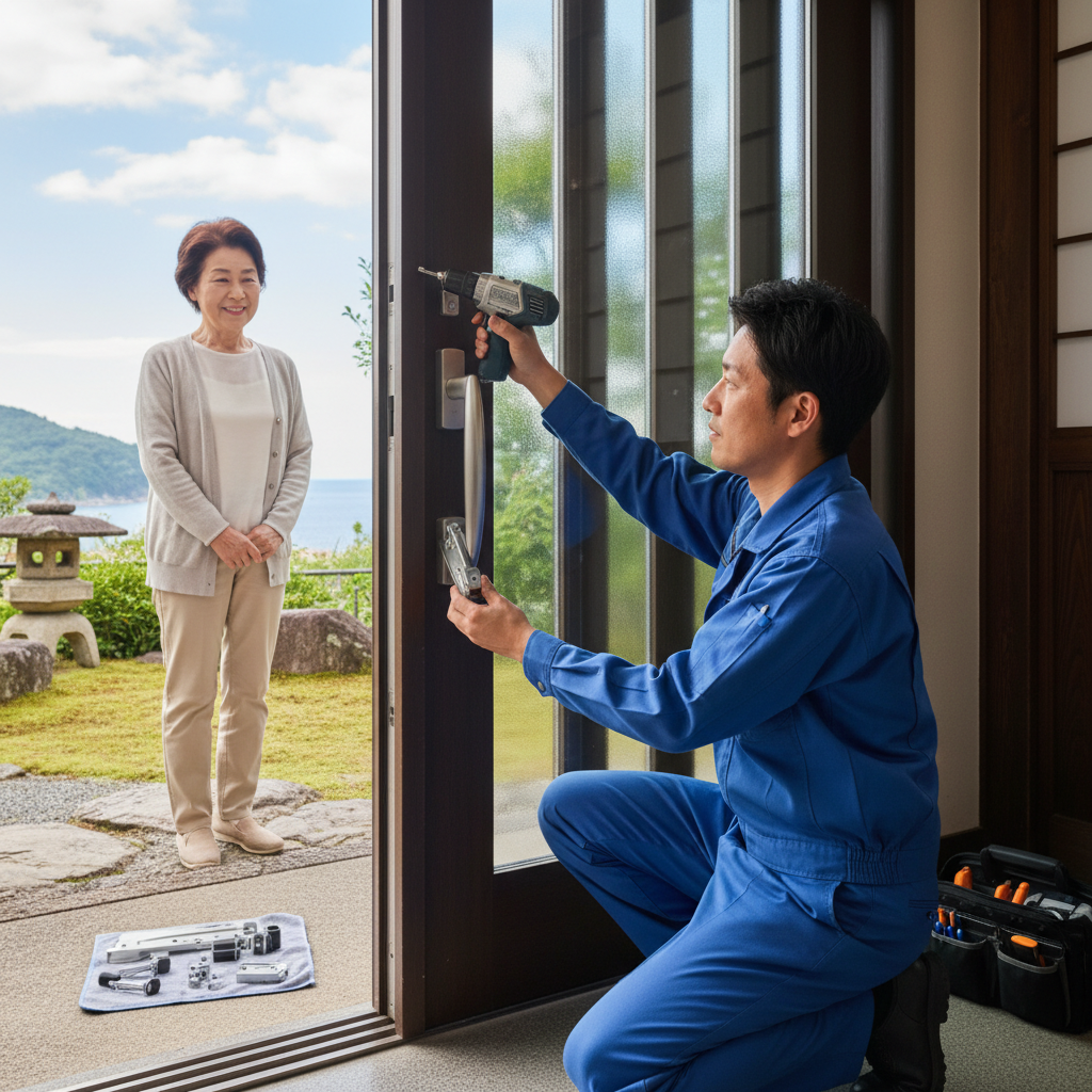 神奈川県真鶴町 ドアクローザー交換の料金・事例・依頼の流れ