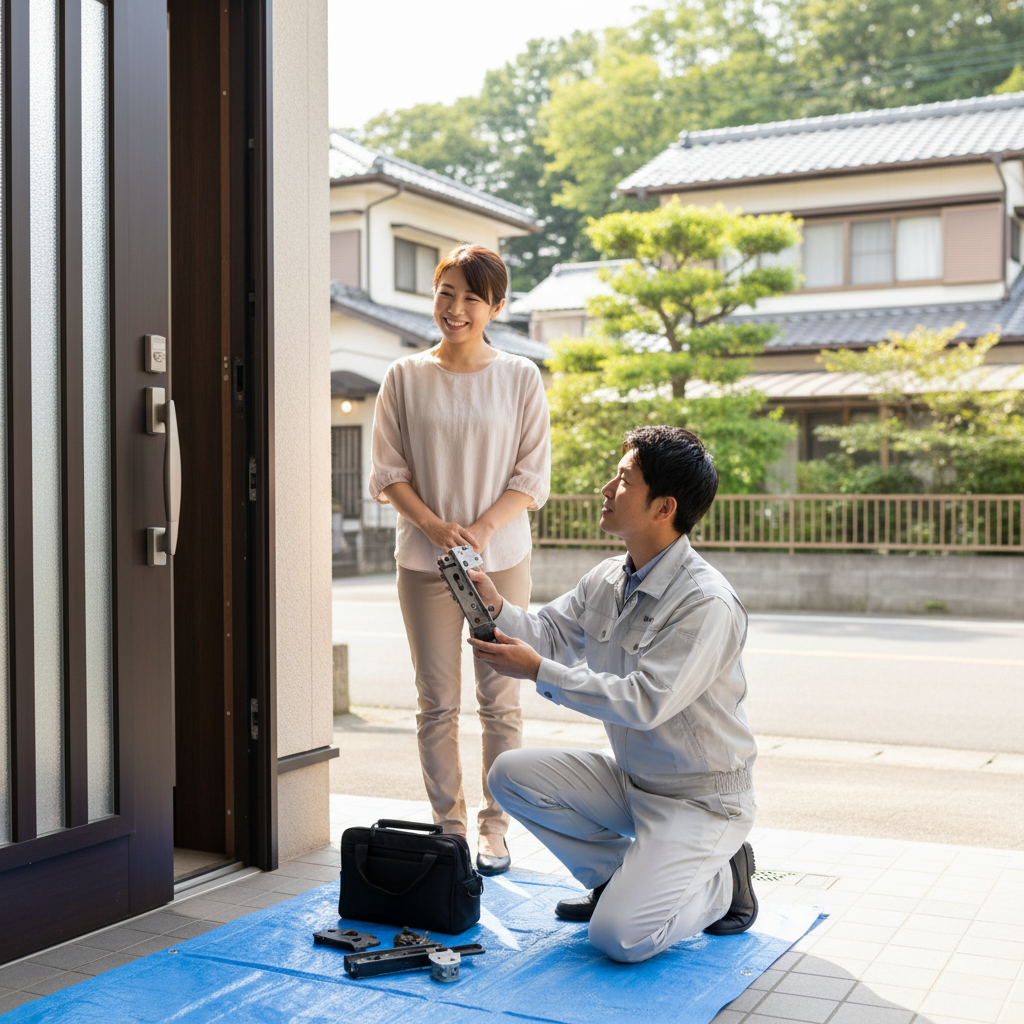 神奈川県逗子市 ドアクローザー交換の料金・事例・依頼の流れ