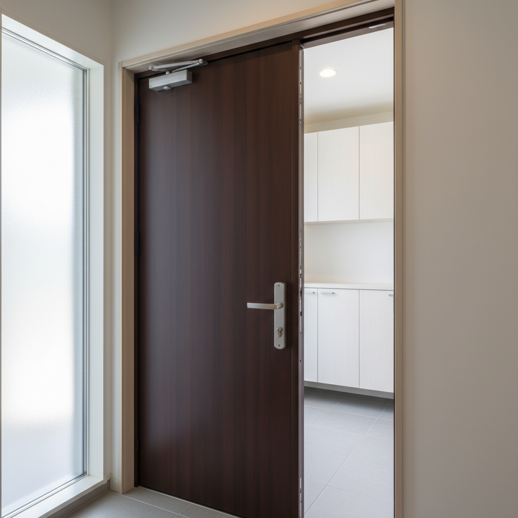 室内ドアや玄関ドアがゆっくり閉まる原因に関する画像