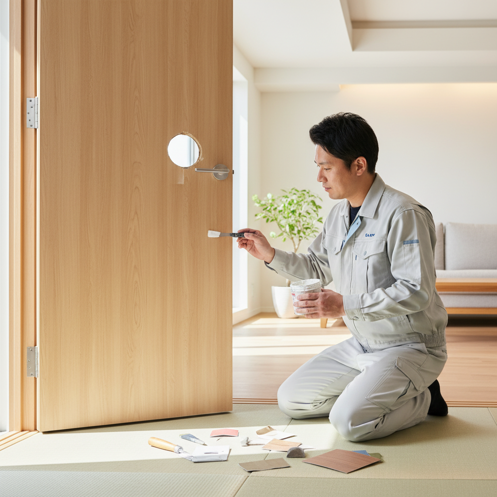ドアの穴の修理費用（室内ドア・木製ドア）に関する画像