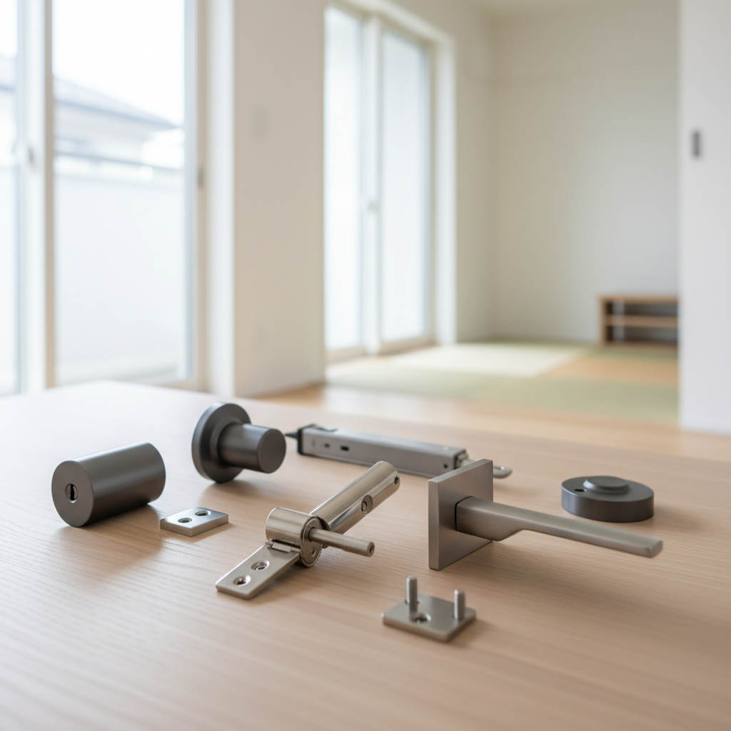 ドアの金具はなんて呼ばれますか？主要な種類と役割に関する画像