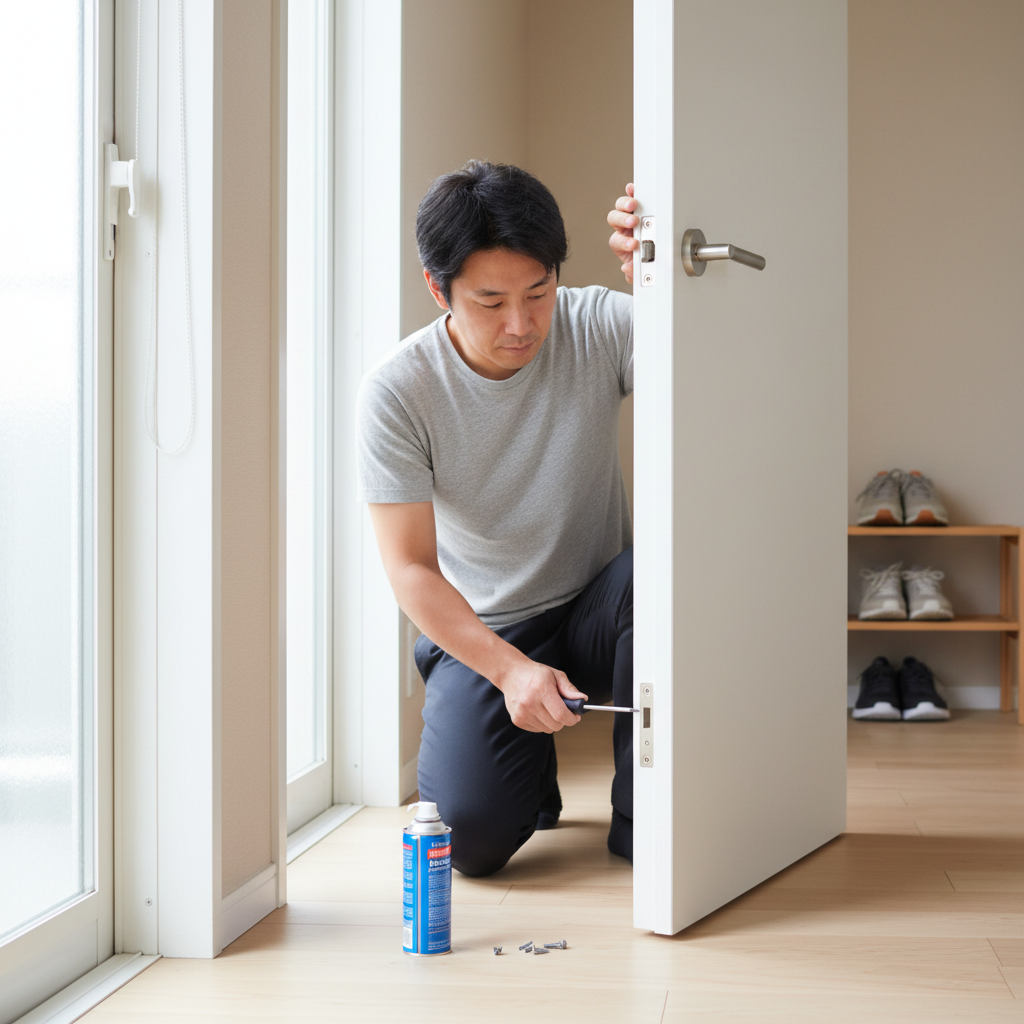 簡単な不具合なら？ドアの蝶番の直し方に関する画像