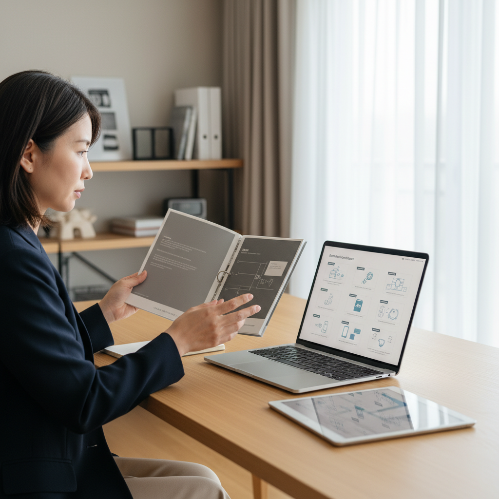 公式カタログや取扱説明書で情報を確認する方法に関する画像