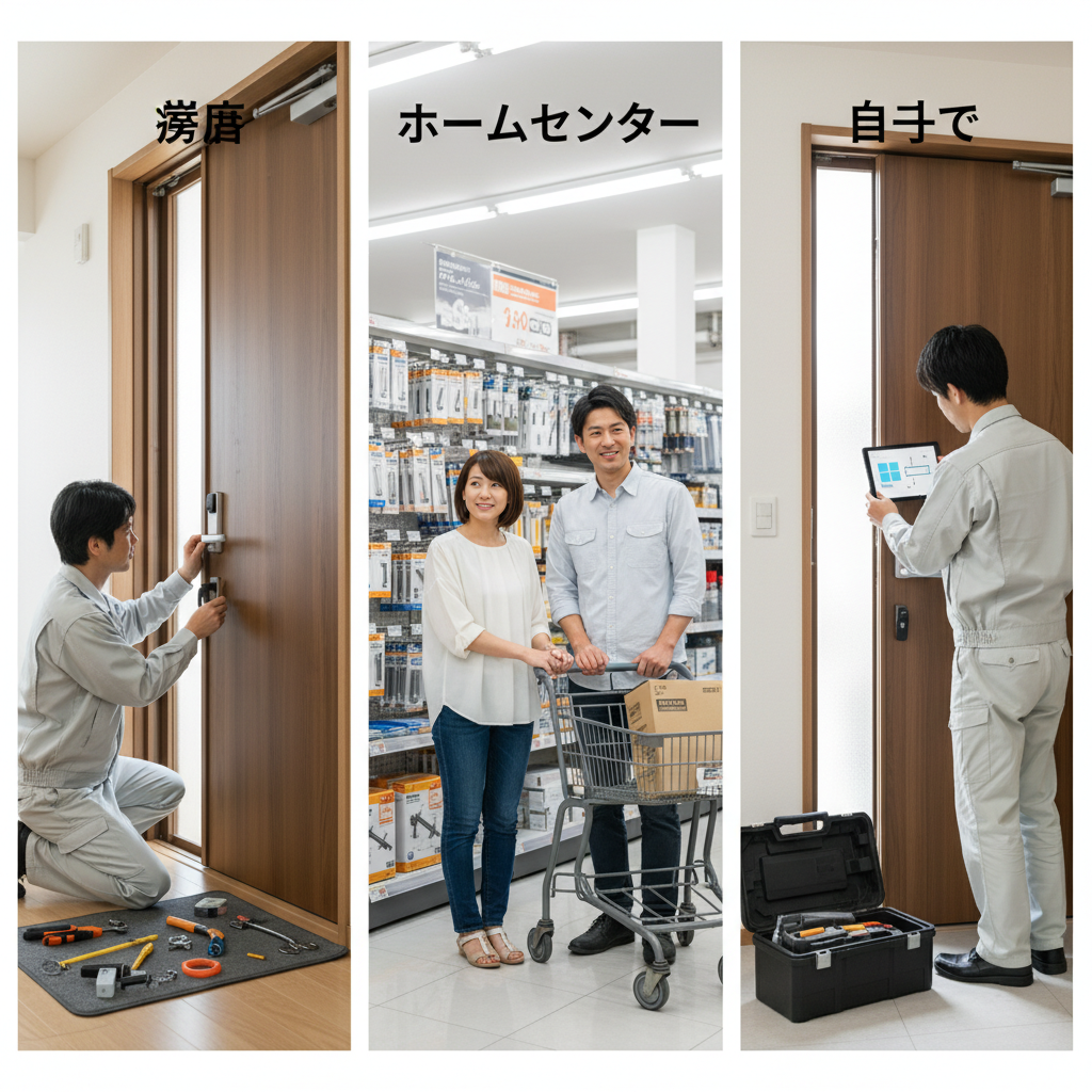 【総額】依頼先別の費用比較（業者 vs ホームセンター vs 自分で）に関する画像