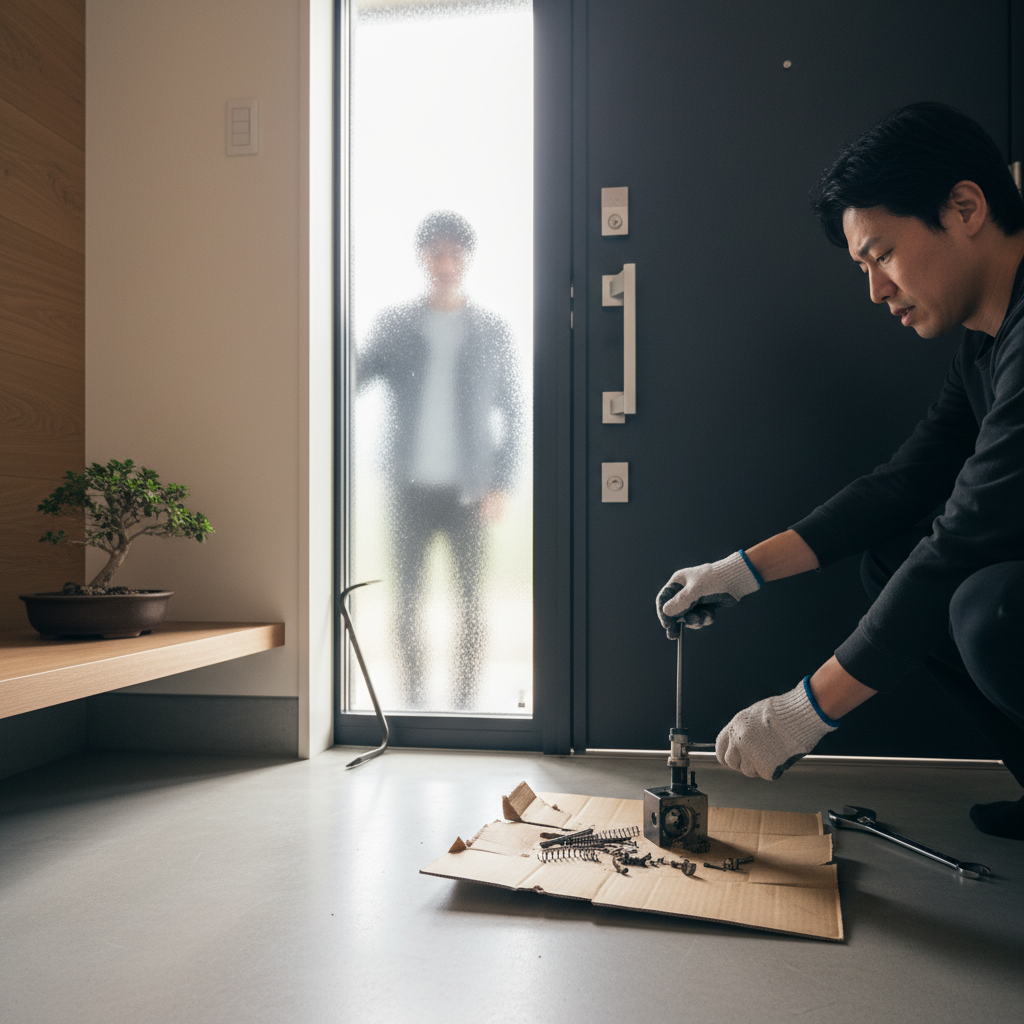 玄関ドアの修理を自分で行うリスクと注意点に関する画像