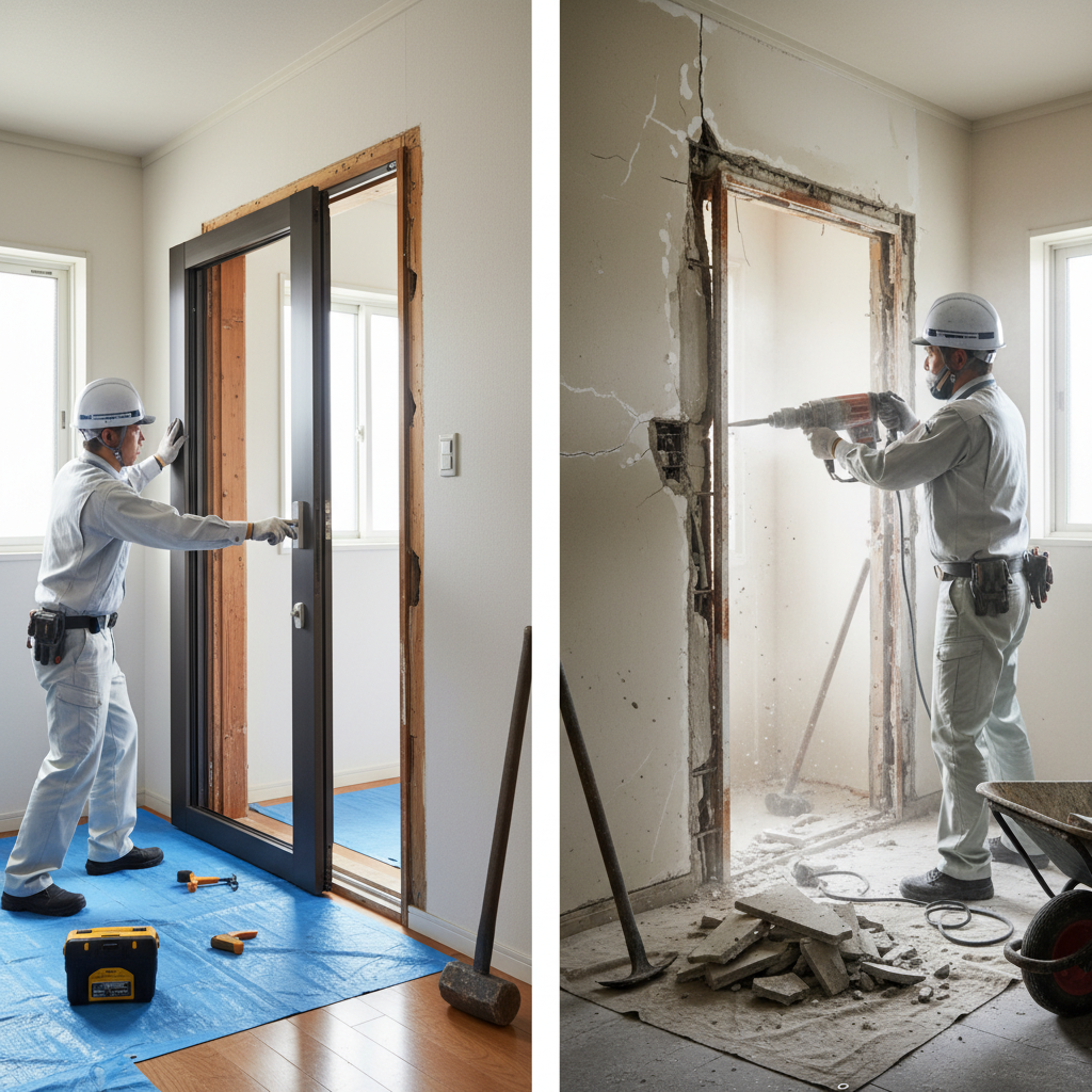 工事方法(カバー工法・はつり工法)に関する画像