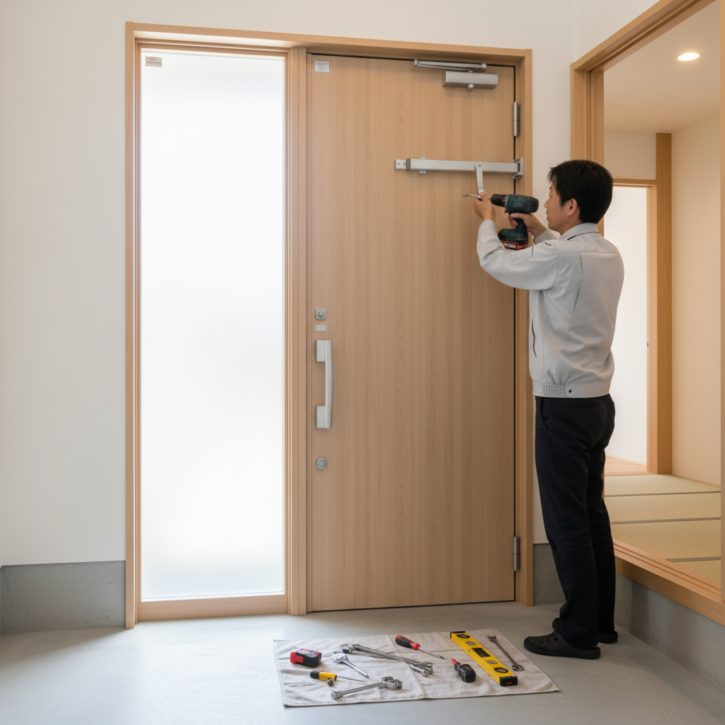 ドア クローザー 取り付けに関する画像