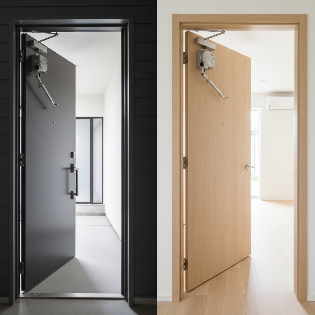 ドアクローザーの種類と選び方（標準型・パラレル型）に関する画像