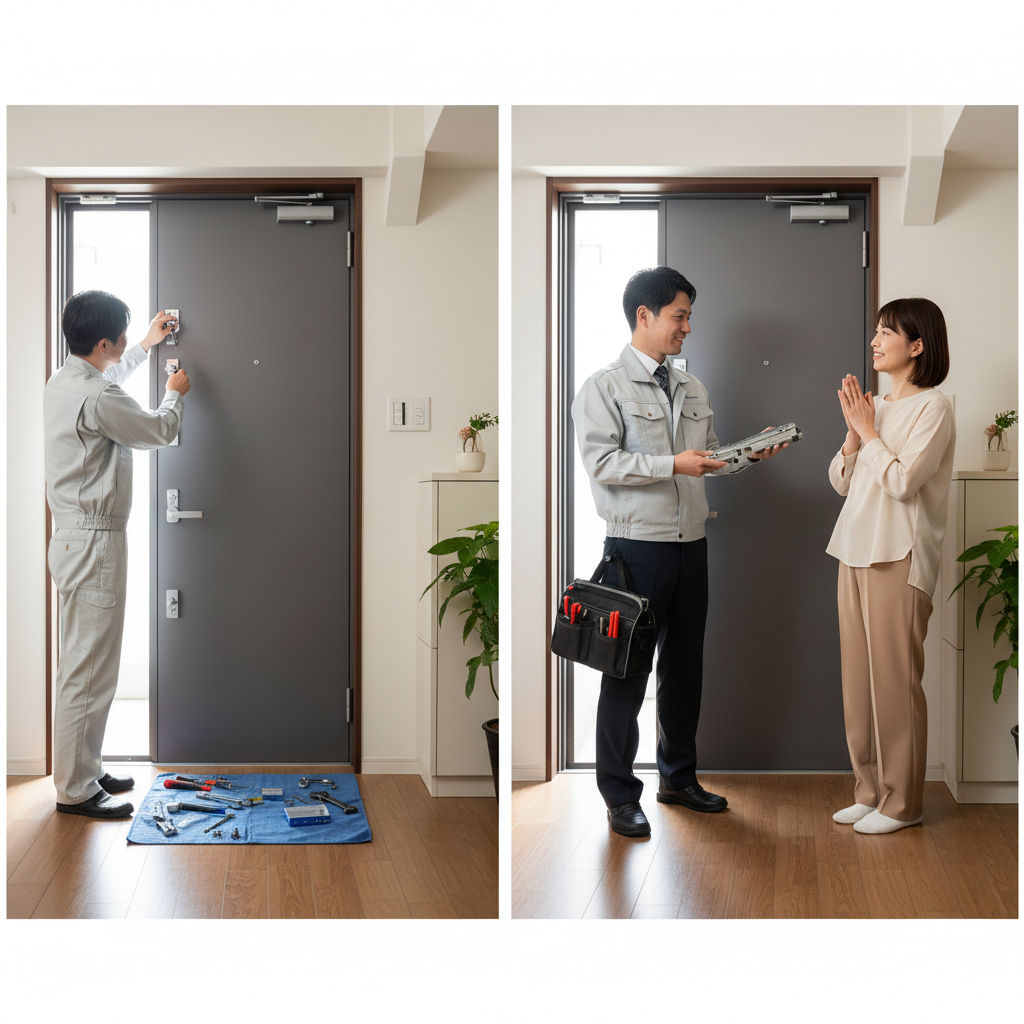 ドアクローザー交換のメリット・デメリットに関する画像