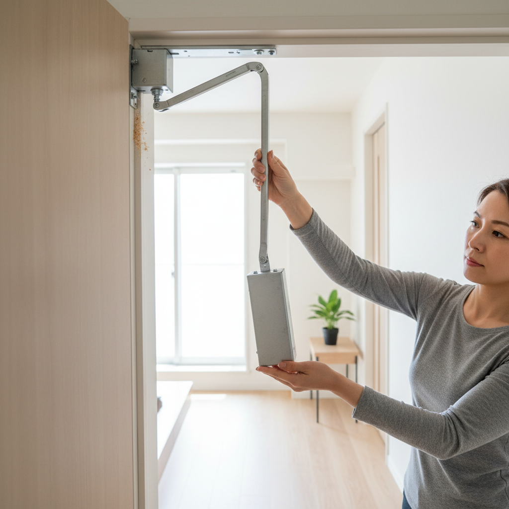 【部品外れ】ドアクローザーが外れた場合の対処法に関する画像