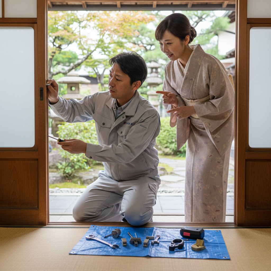 東京都あきる野市高尾で多いドア修理|ドアクローザー・蝶番のトラブル解決