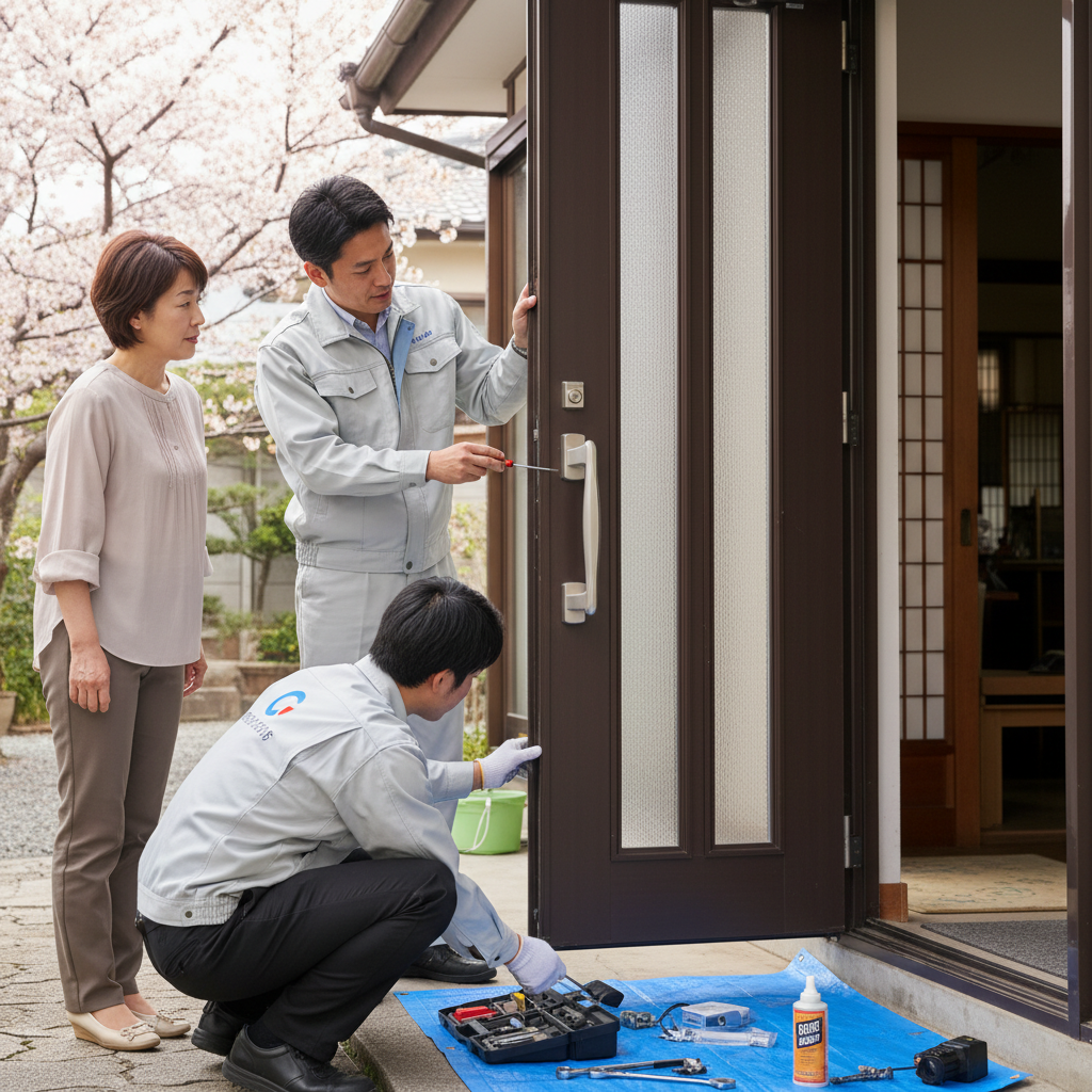 東京都あきる野市二宮東 ドア修理｜原因と修理のポイント