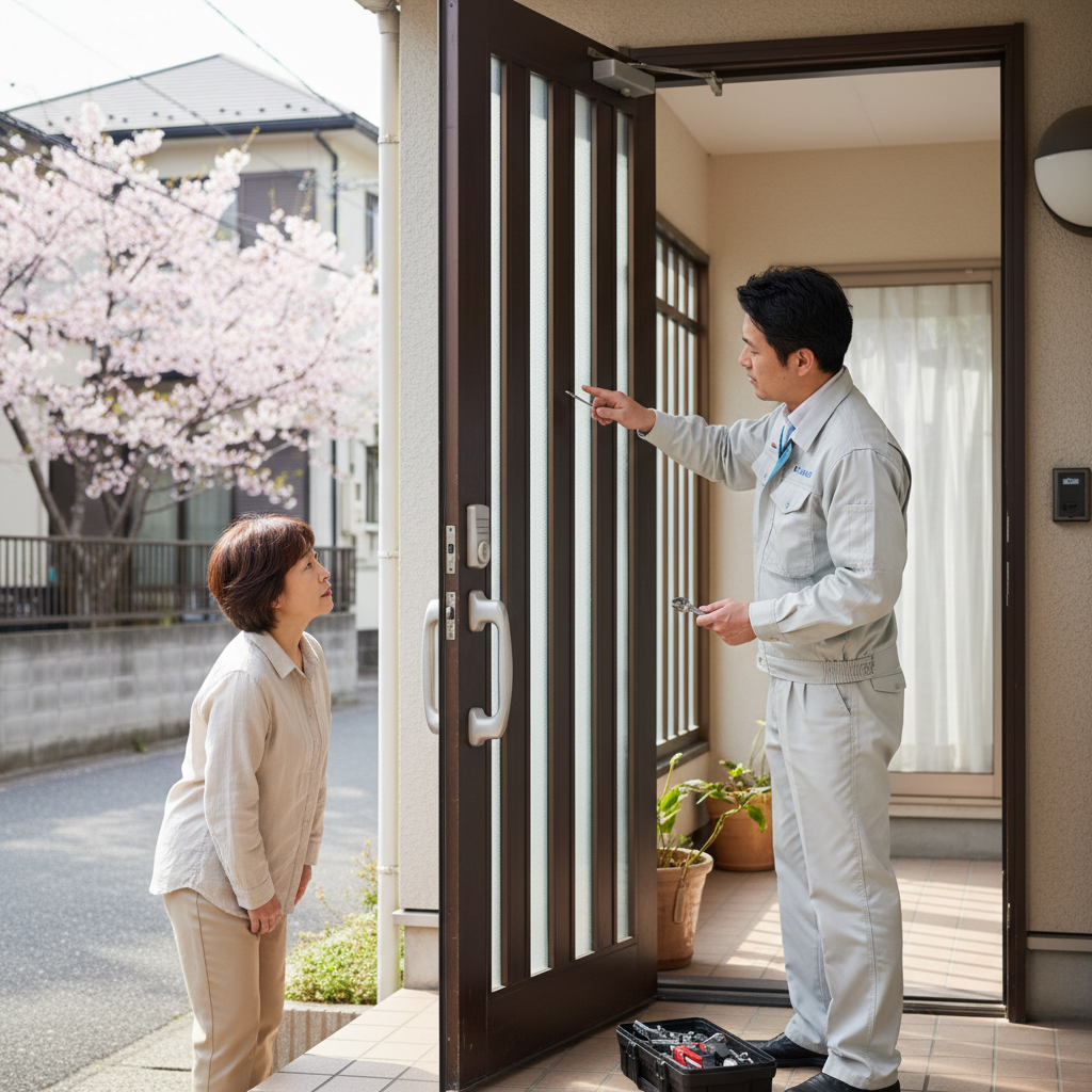 東京都稲城市東長沼のドア修理｜原因と修理のポイント