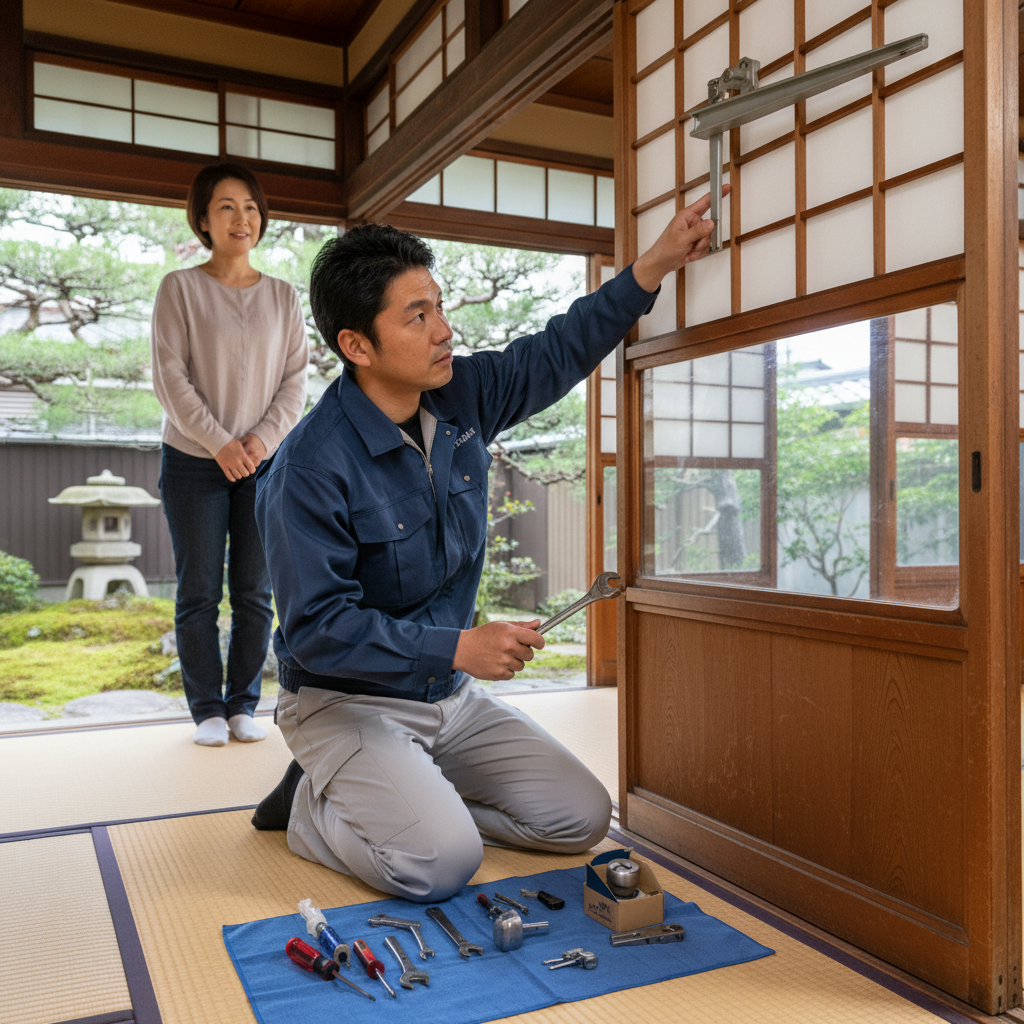 東京都稲城市矢野口のドア修理|ドアクローザー・蝶番・ドアノブのトラブル解決