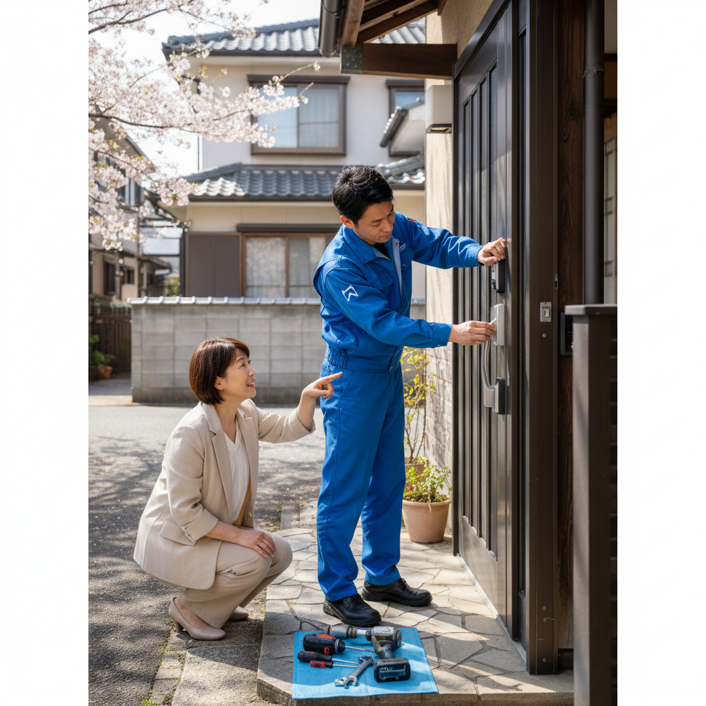 東京都羽村市羽東で多いドアのトラブル｜ドアクローザー・蝶番・ドアノブ修理