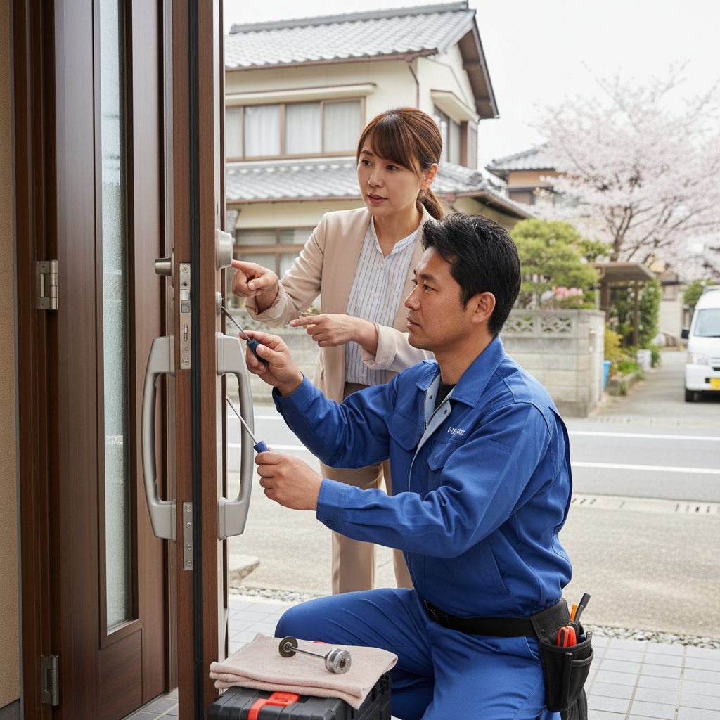 東京都羽村市栄町 ドア修理：ドアクローザー・蝶番・ドアノブのトラブル解決