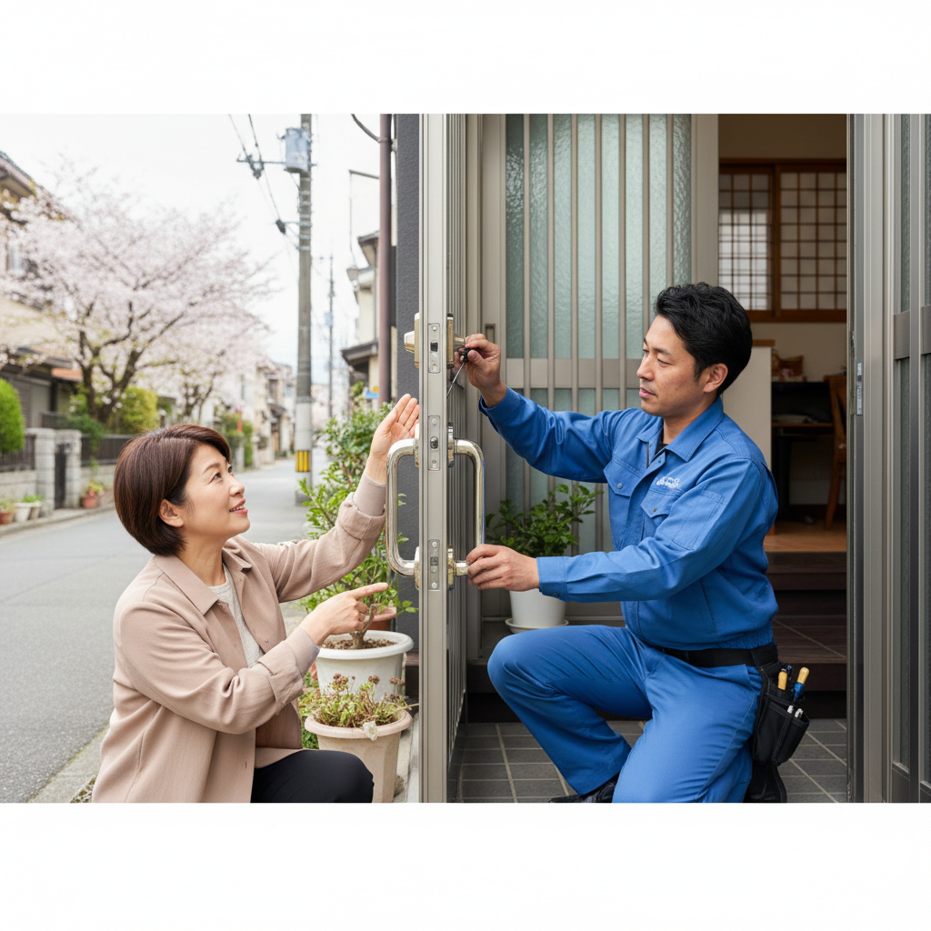 東京都羽村市五ノ神で迅速対応!ドアクローザー・蝶番・ドアノブの修理