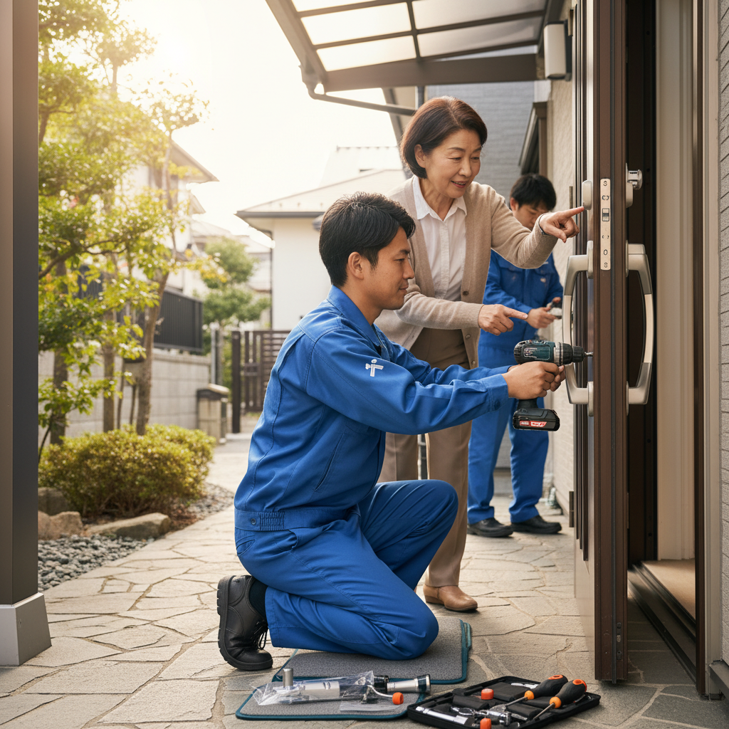 東京都羽村市双葉町 ドア修理：ドアクローザー・蝶番・ドアノブのトラブル解決