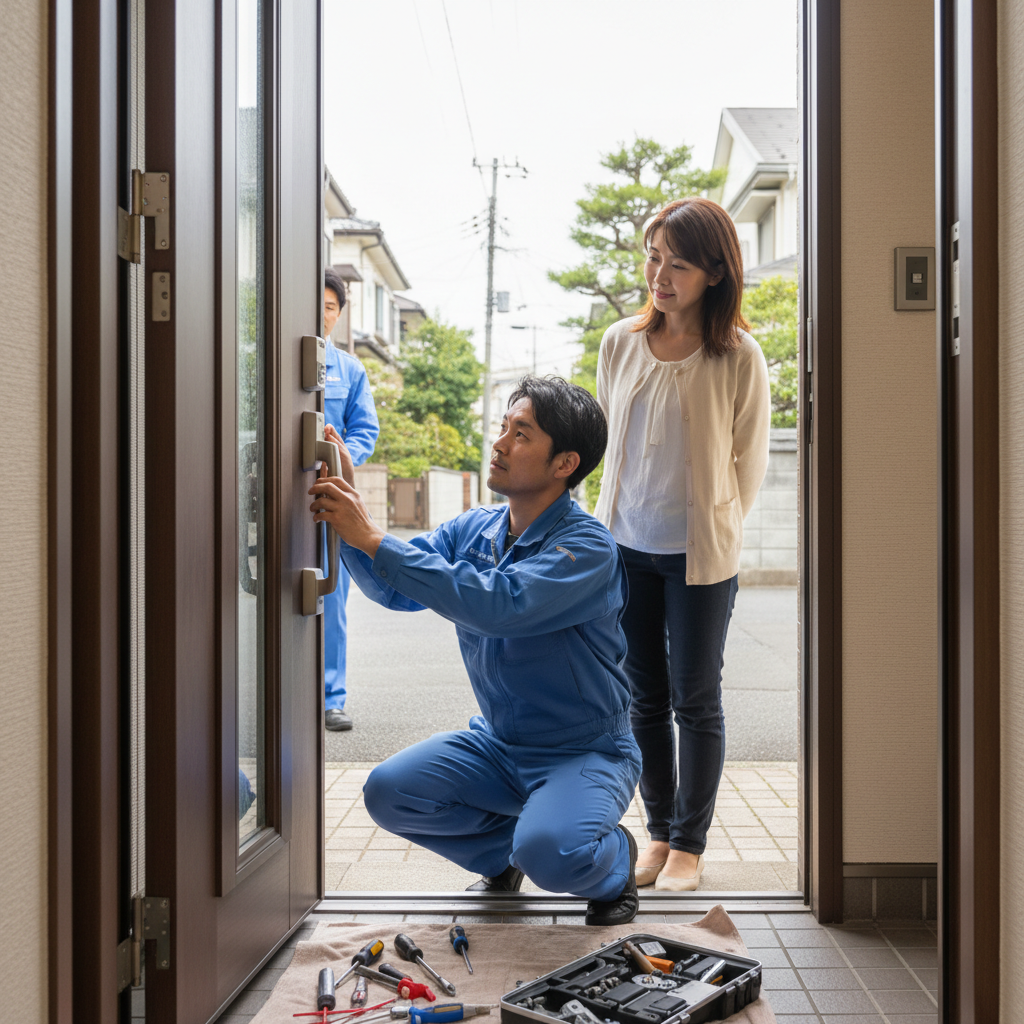 東京都葛飾区高砂でドア修理｜ドアクローザー・蝶番・ドアノブのトラブル解決