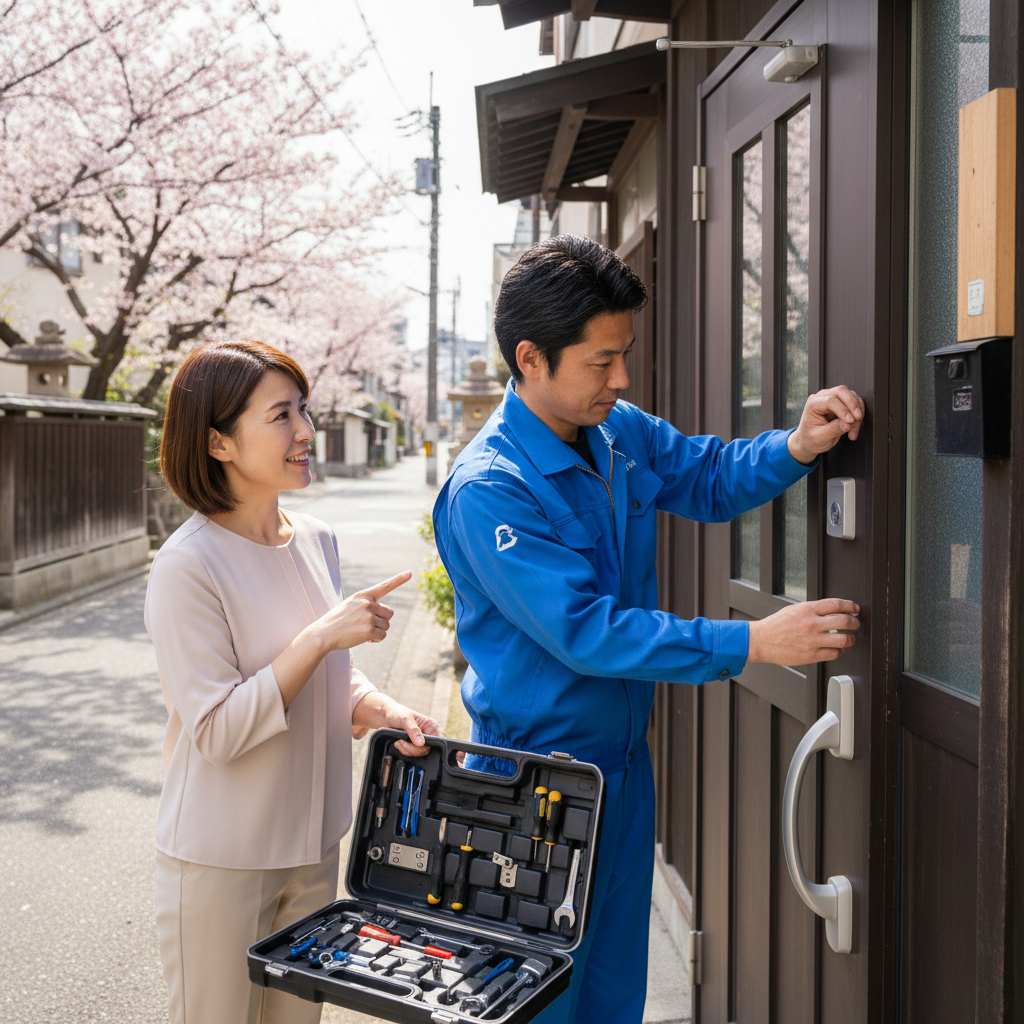 東京都葛飾区水元 ドア修理！ドアクローザー・蝶番・ドアノブの修理交換はお任せ