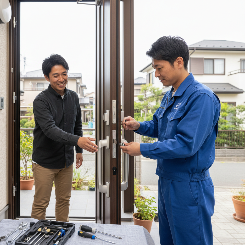 東京都江戸川区清新町 ドア修理：ドアクローザー・蝶番・ドアノブの修理・交換はお任せください！