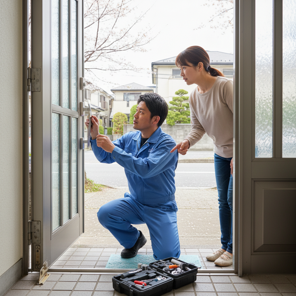 東京都江戸川区東葛西で多いドア修理｜原因と自分でできること