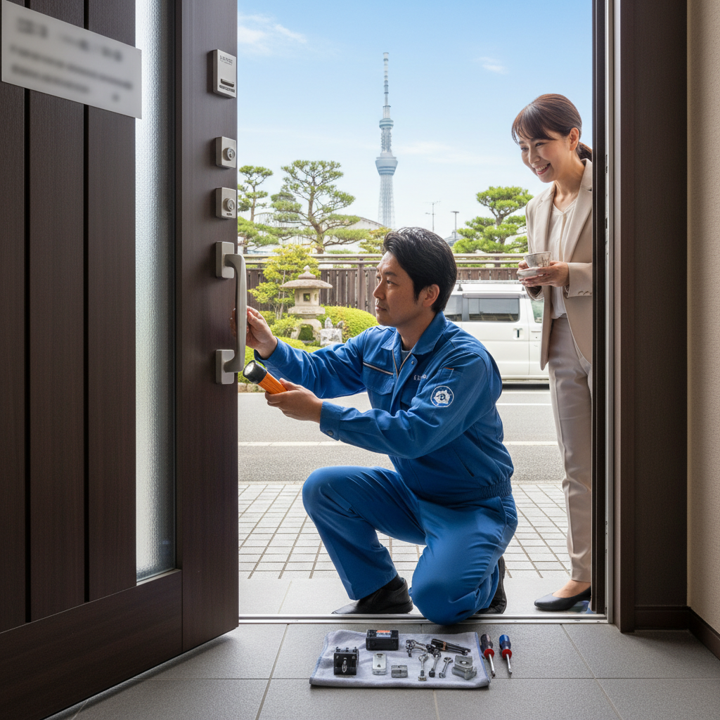 東京都江戸川区東小松川 ドア修理：ドアクローザー・蝶番・ドアノブ交換はお任せ