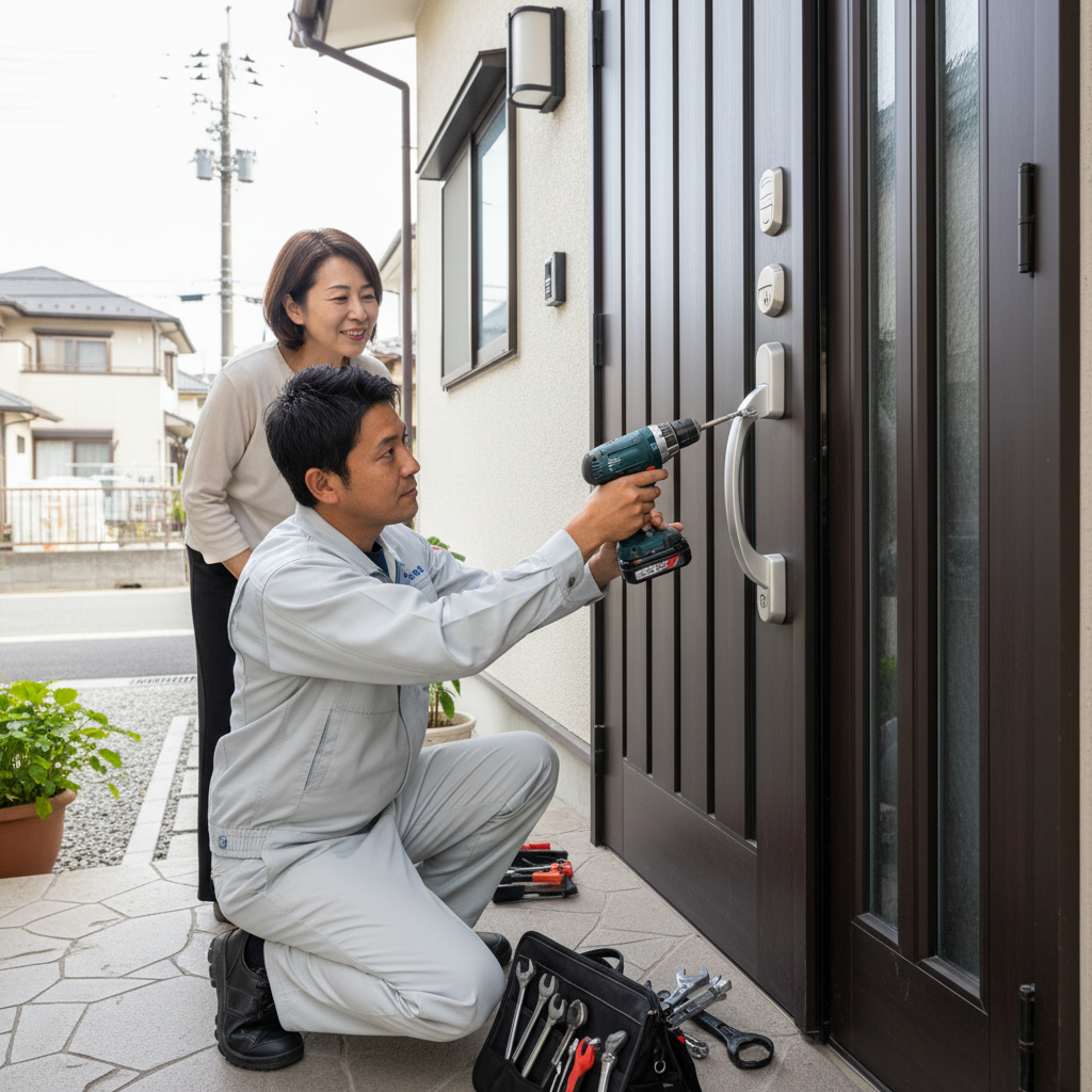 東京都江戸川区東瑞江で多いドア修理｜ドアクローザー・蝶番・ドアノブ