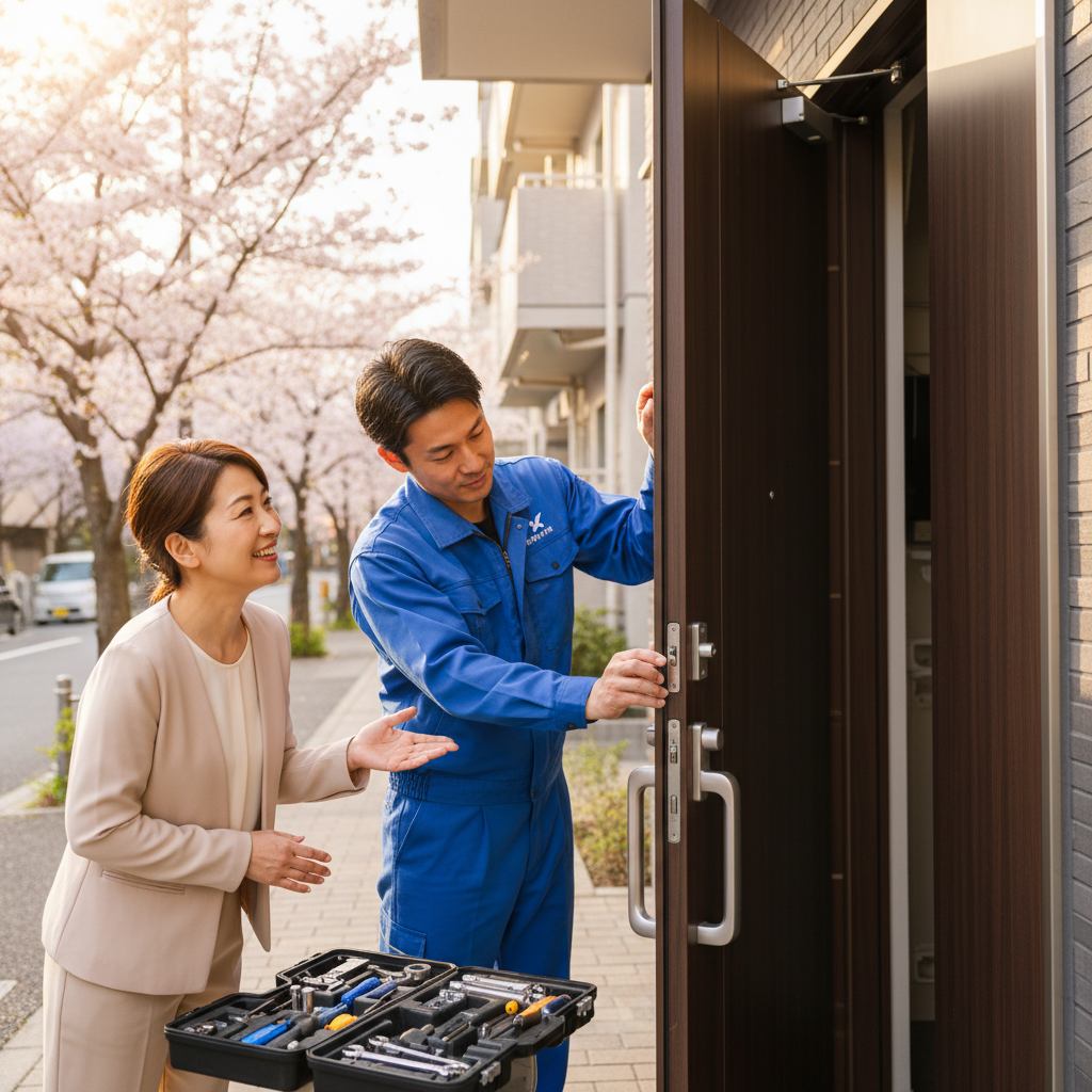 東京都江東区住吉のドア修理｜ドアクローザー・蝶番・ドアノブのトラブル解決