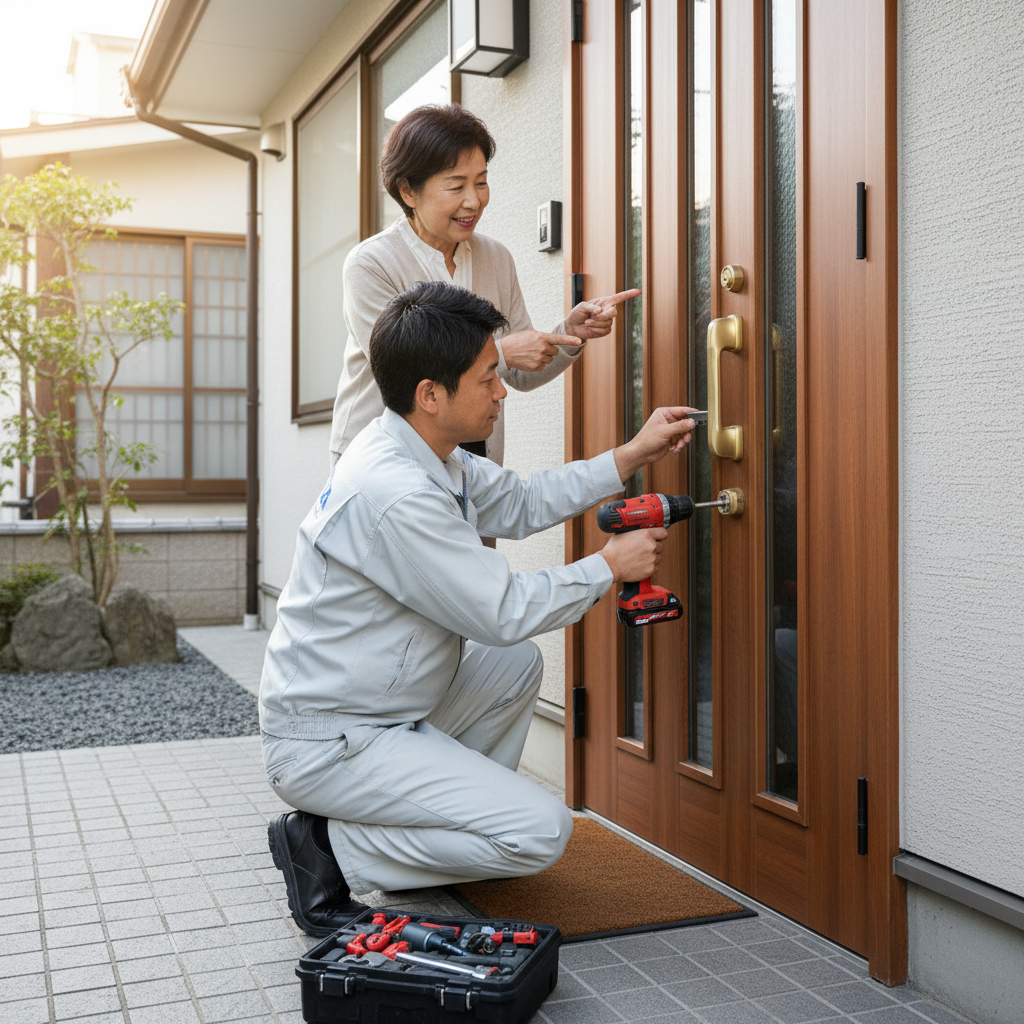 東京都江東区福住でドア修理！ドアクローザー・蝶番の交換はお任せ
