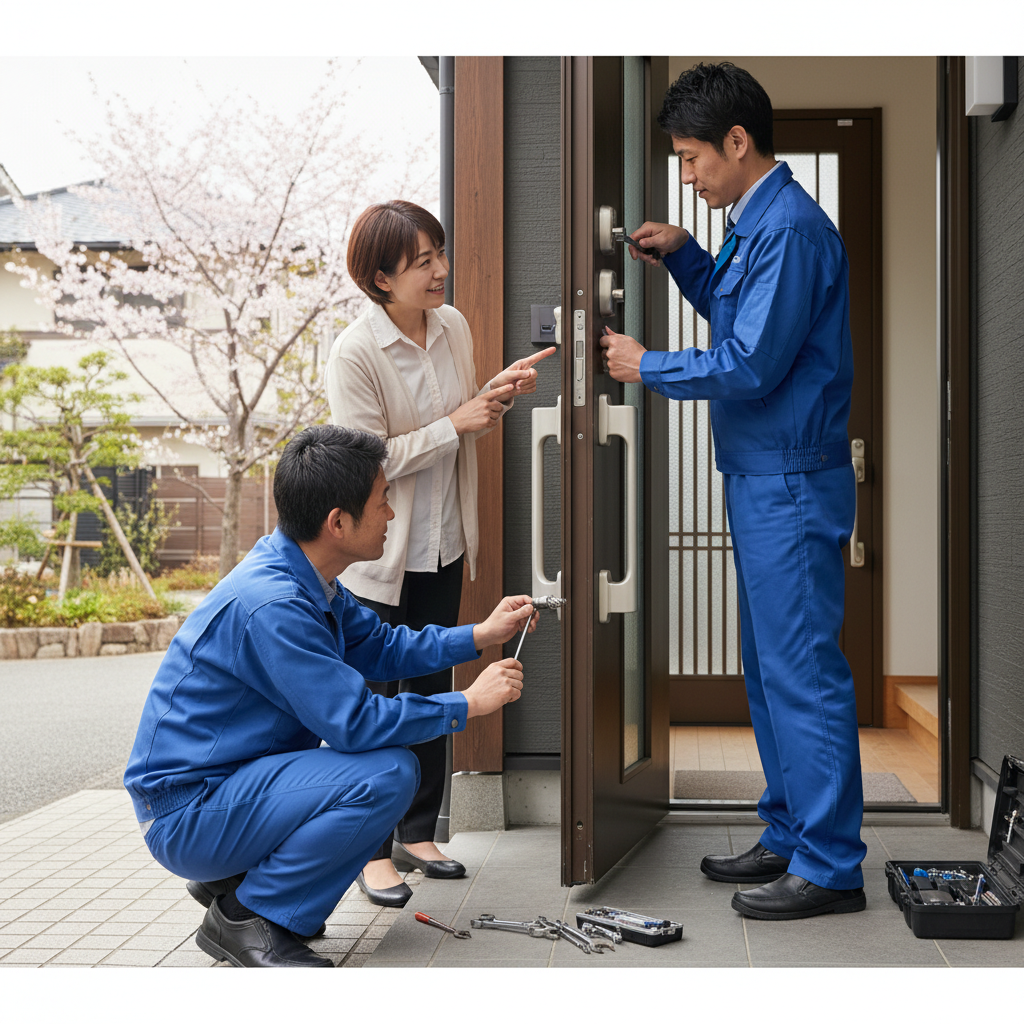 東京都江東区木場 ドア修理|ドアクローザー・蝶番・ドアノブの修理原因と対策