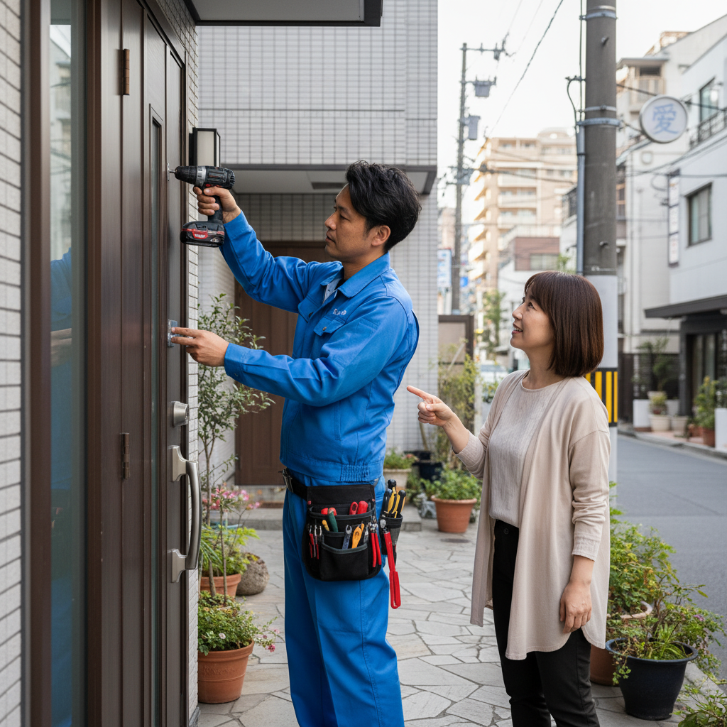 東京都港区愛宕で多いドアクローザー・蝶番・ドアノブの修理・交換
