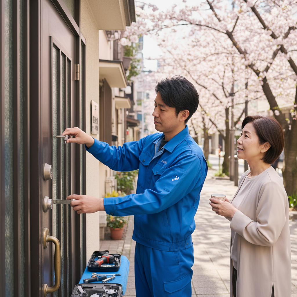 東京都港区芝のドア修理|ドアクローザー・蝶番・ドアノブのトラブル原因と対策