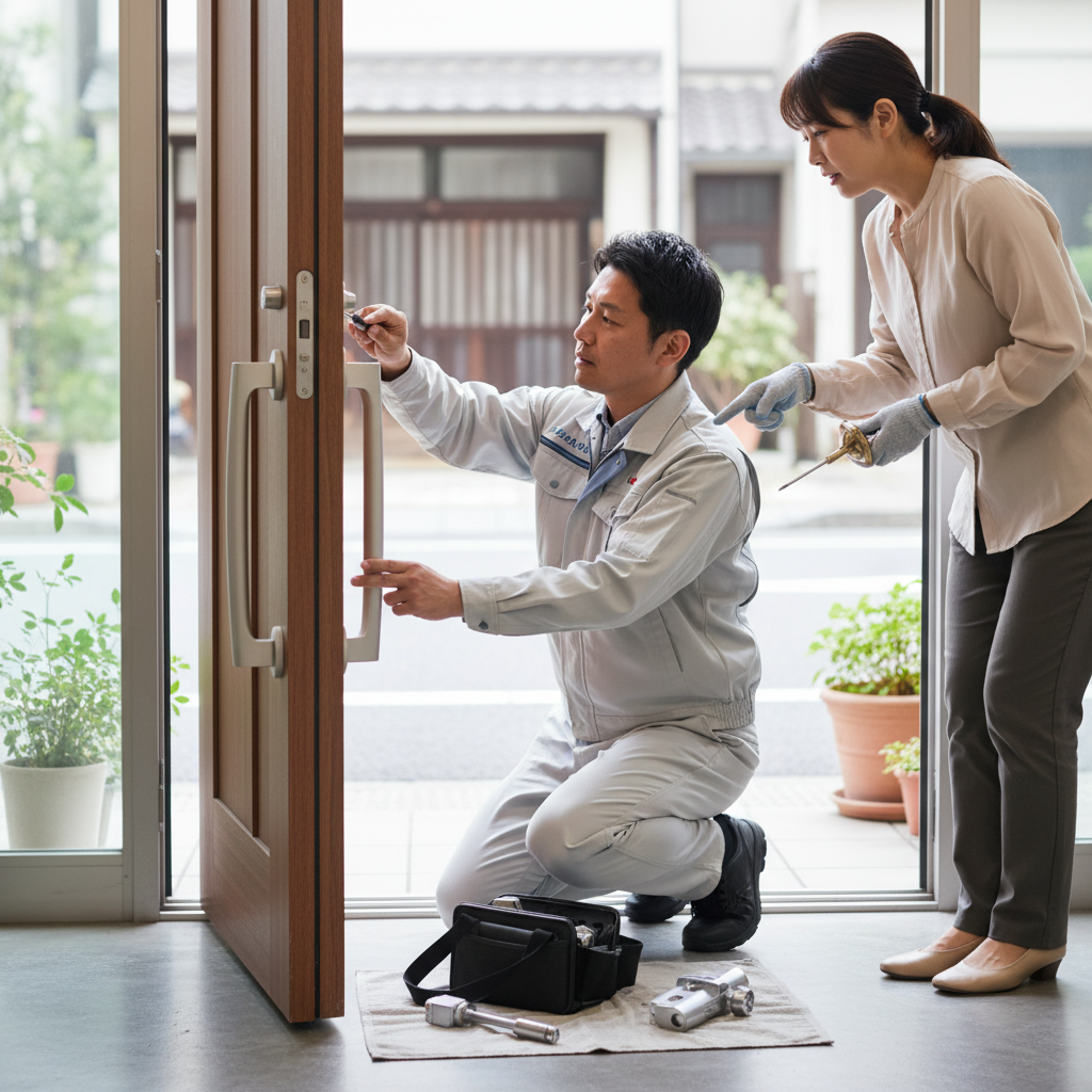 東京都港区芝浦のドア修理｜ドアクローザー・蝶番・ドアノブの不具合原因と対策