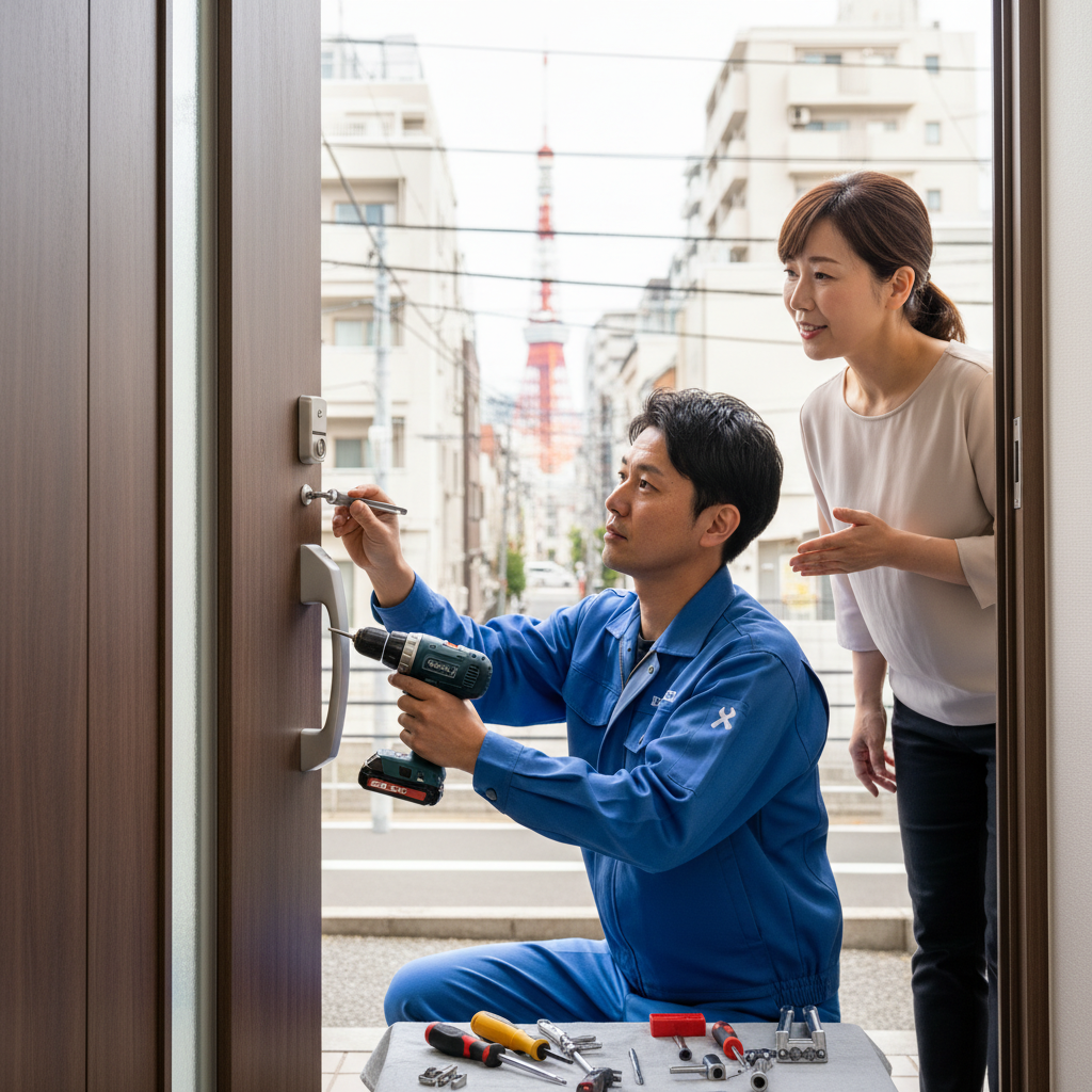 東京都港区浜松町で迅速対応！ドアクローザー・蝶番・ドアノブ修理
