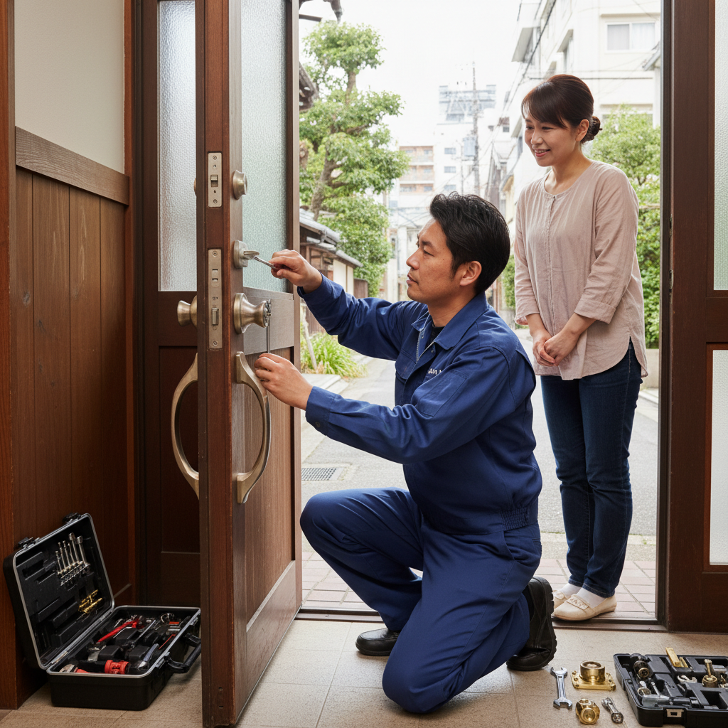 東京都港区麻布狸穴町 ドア修理：ドアクローザー・蝶番・ドアノブのトラブル解決