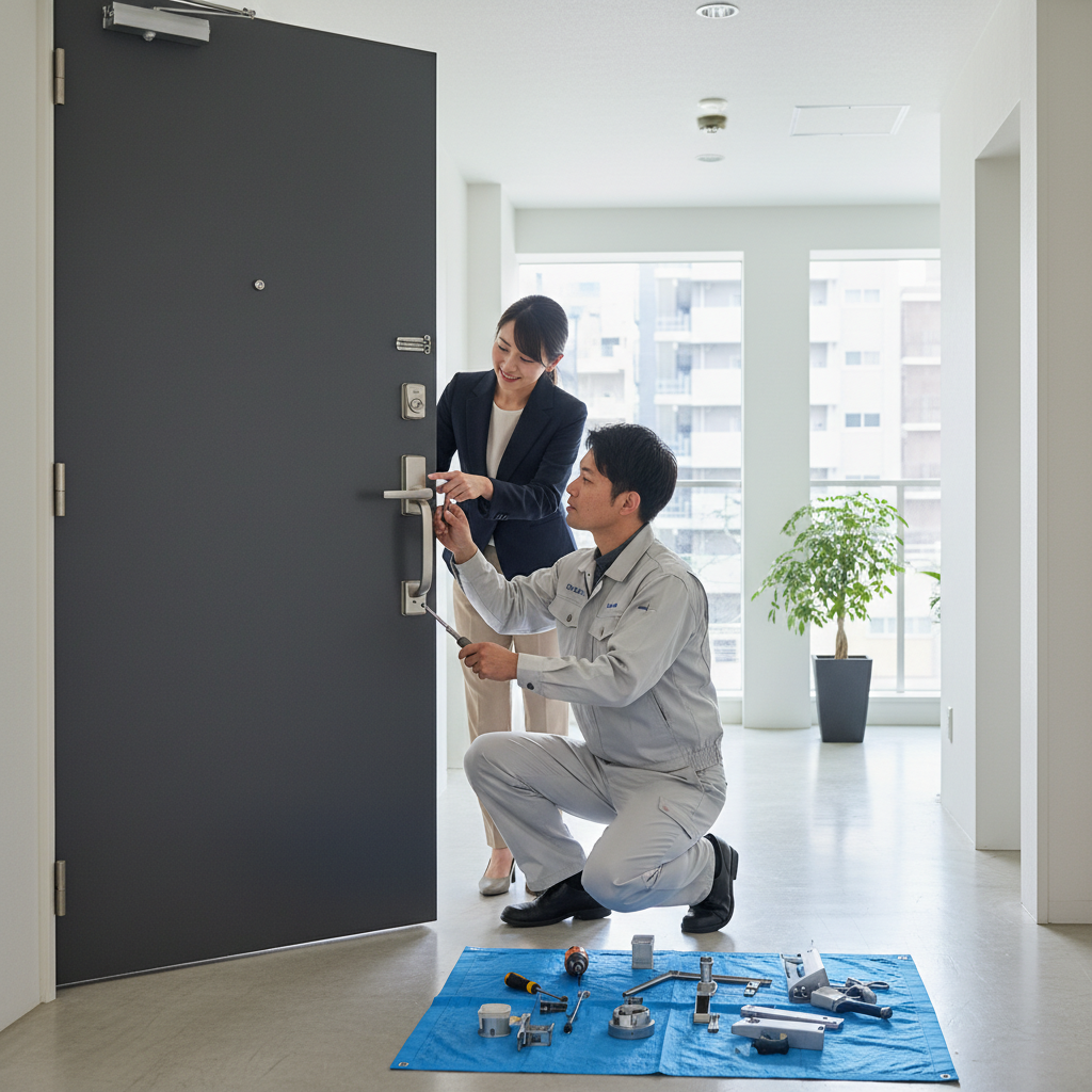 東京都港区六本木で多いドア修理:ドアクローザー・蝶番・ドアノブ交換の原因と対策