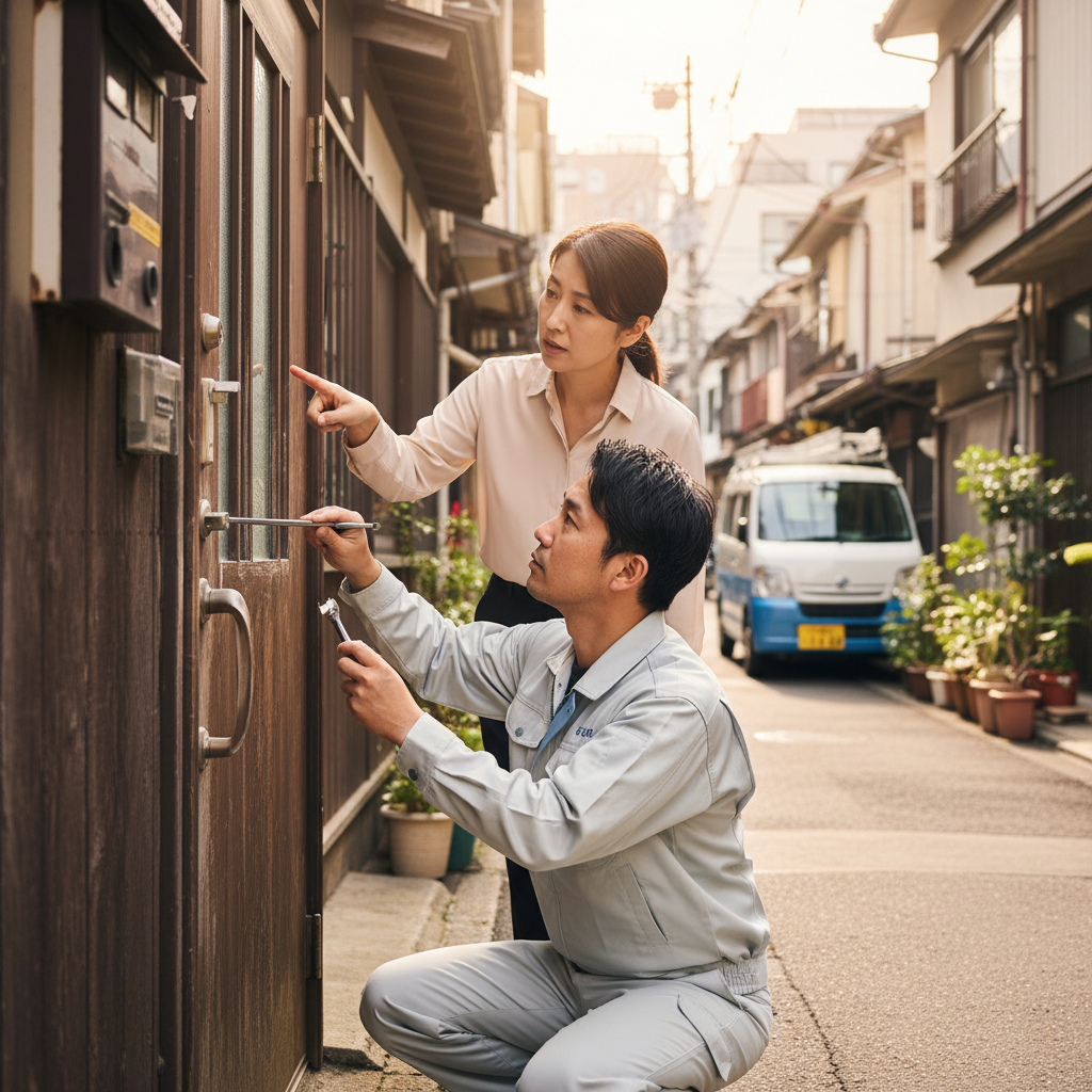 東京都荒川区東日暮里で多いドア修理｜原因と応急処置