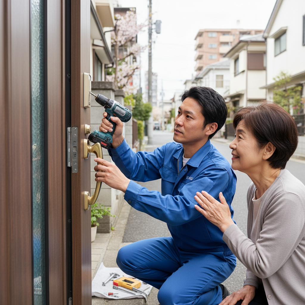 東京都荒川区南千住 ドア修理で解決！ドアクローザー・蝶番・ドアノブのトラブル
