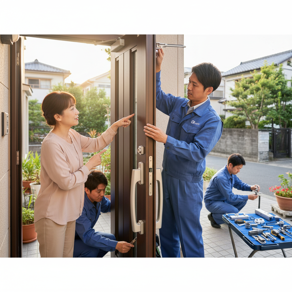 東京都国分寺市光町 ドア修理：ドアクローザー・蝶番・ドアノブのトラブル解決