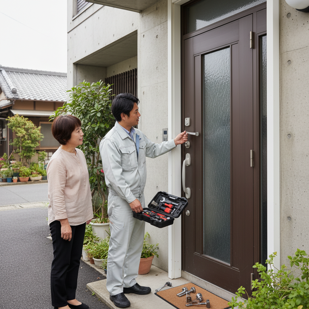 東京都国分寺市南町 ドア修理：ドアクローザー/蝶番/ドアノブのトラブル解決