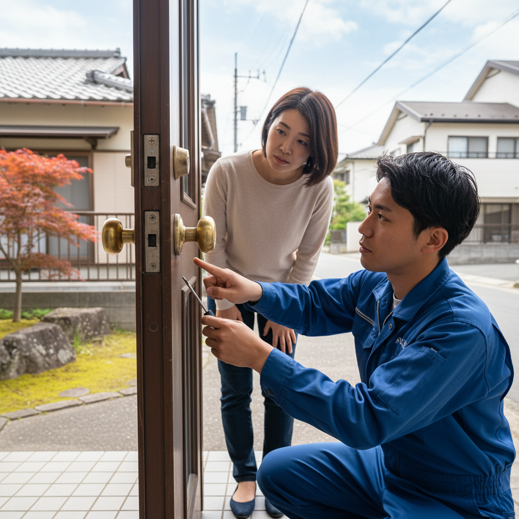 東京都国立市矢川のドア修理|ドアクローザー・蝶番・ドアノブの症状と原因