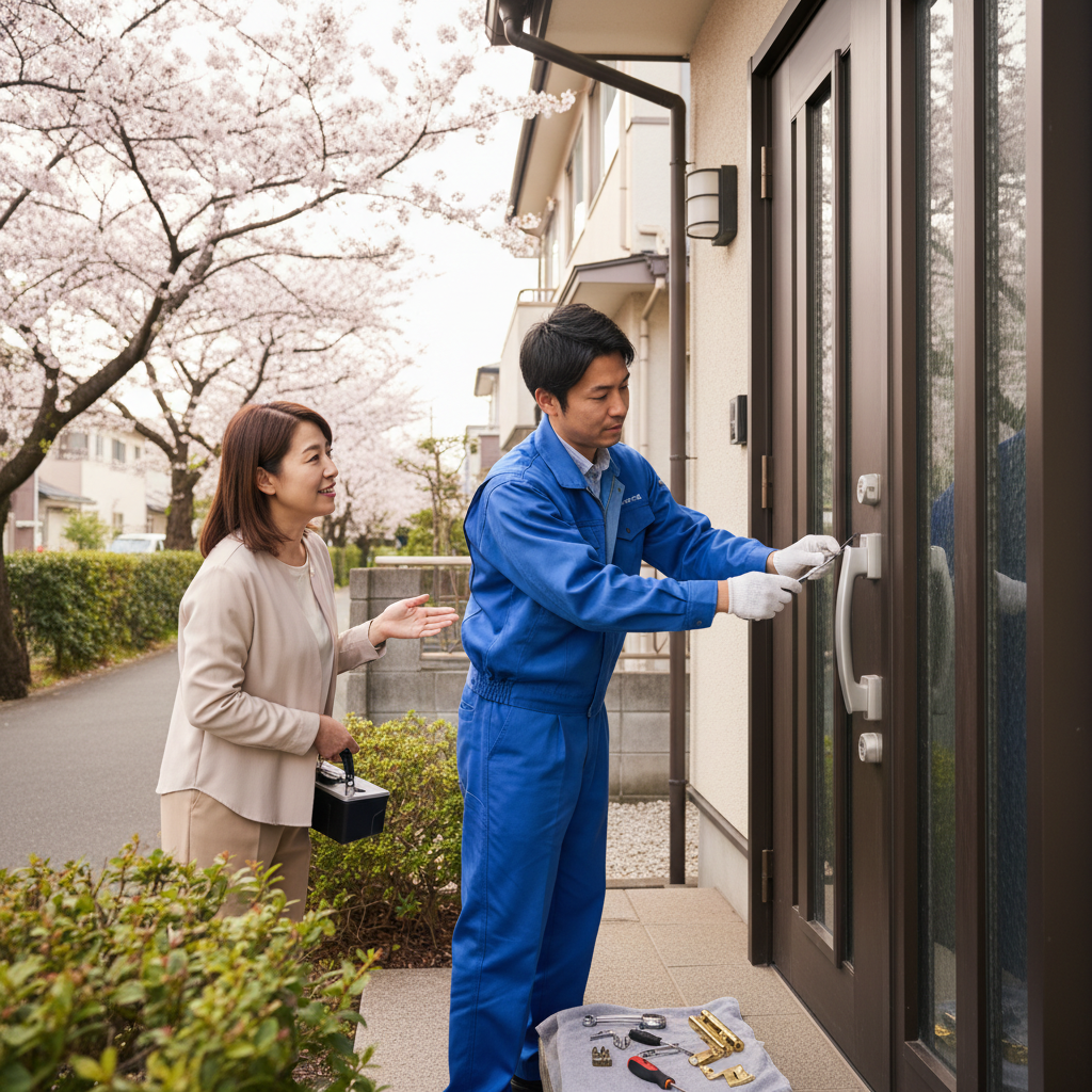東京都狛江市岩戸南｜ドアクローザー・蝶番・ドアノブ修理