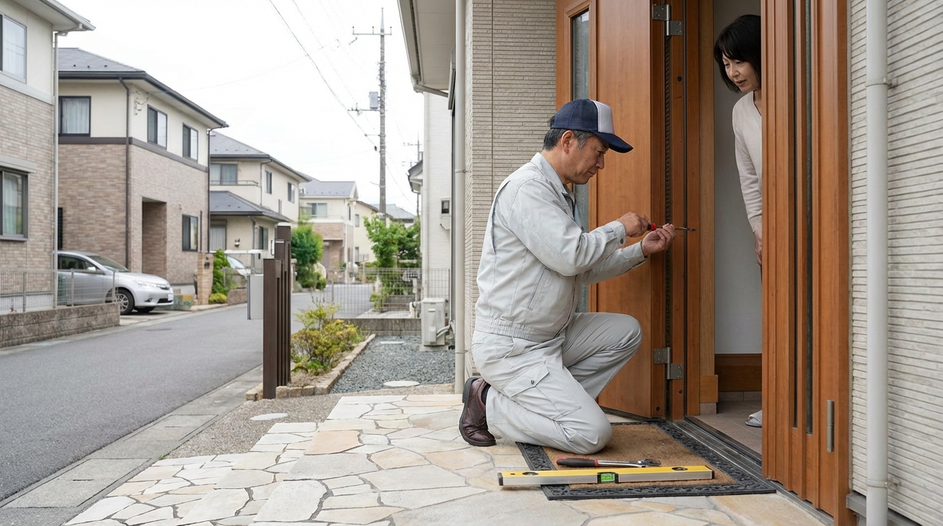 埼玉県さいたま市緑区で多いドア修理｜原因と自分でできること