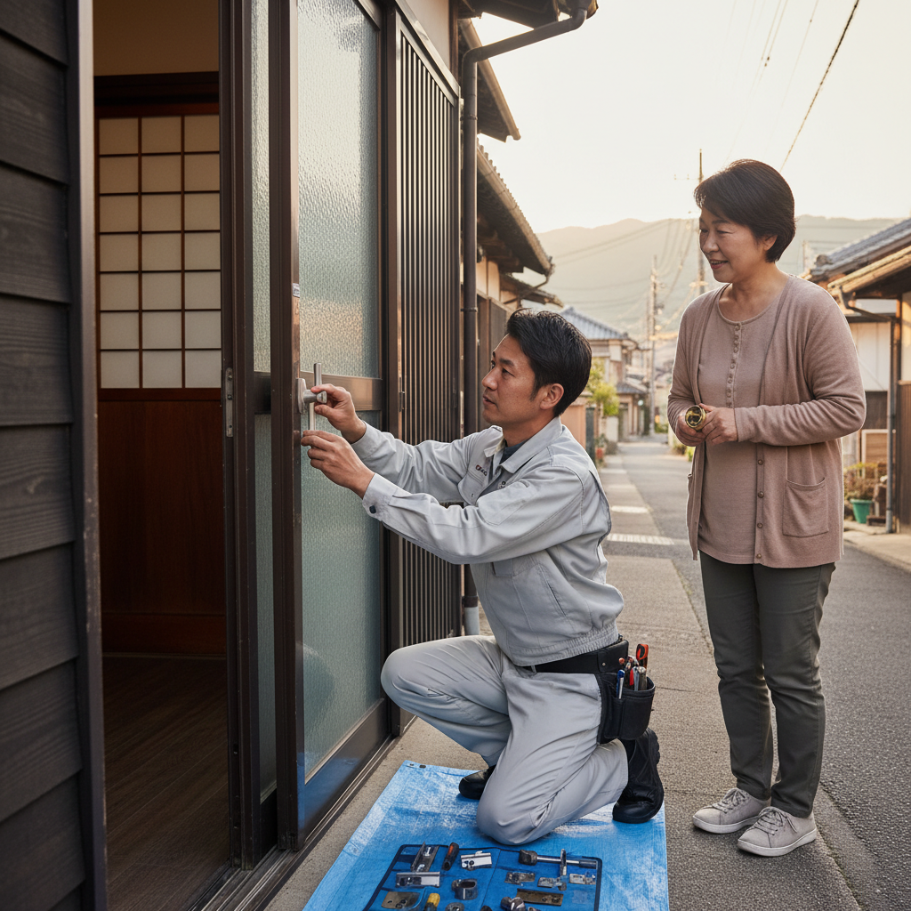 神奈川県松田町で多いドア修理：蝶番・ドアノブ交換、建付け調整