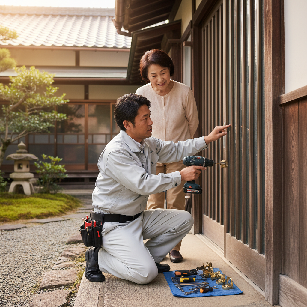 神奈川県中井町でよくあるドア修理:蝶番・ドアノブ交換、建付け調整